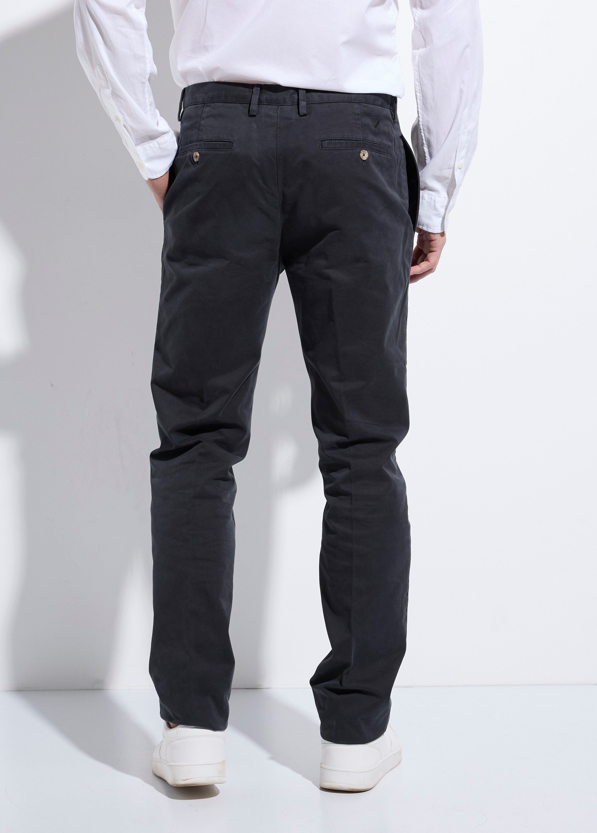 Pantalon chino épais en twill de coton