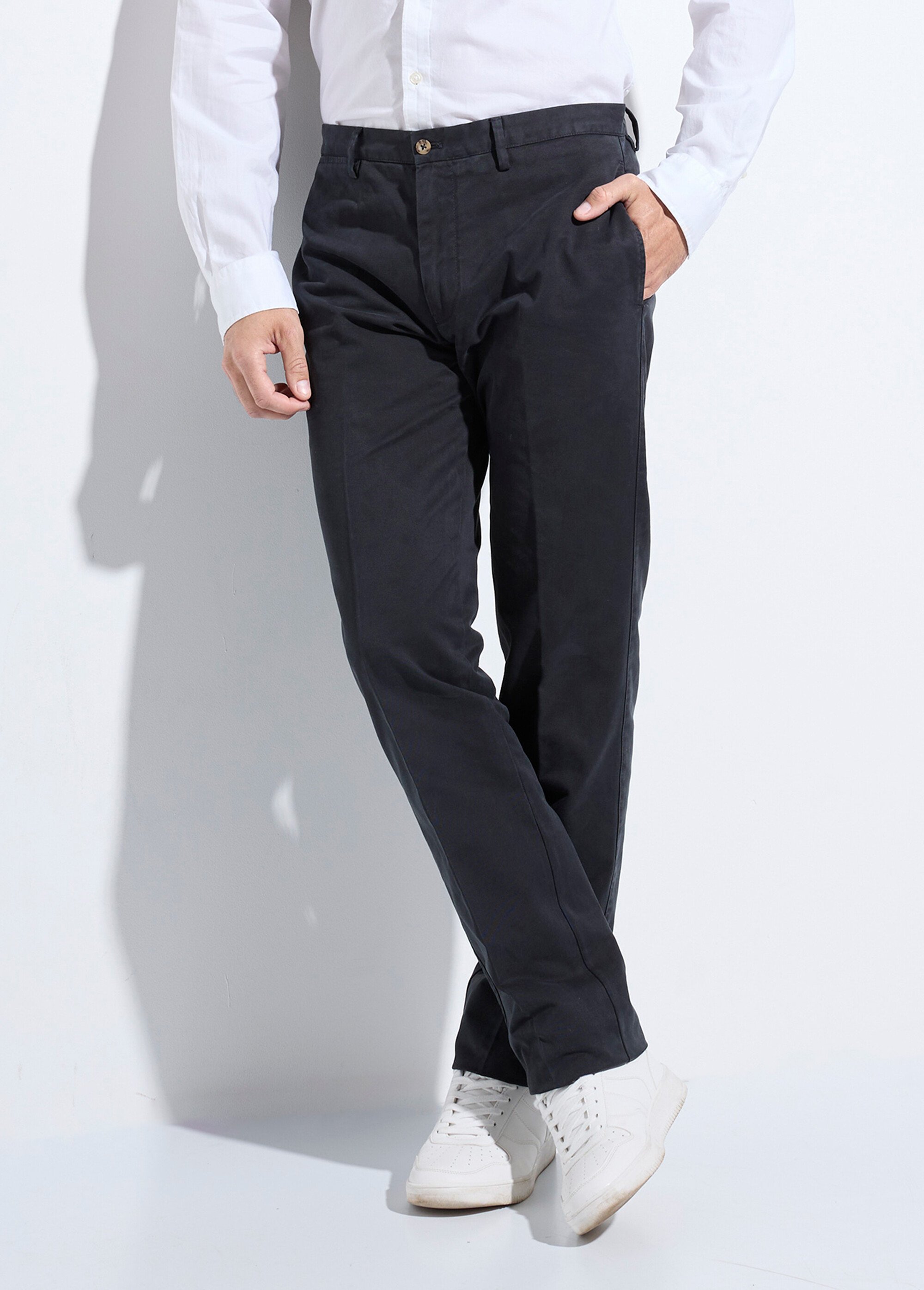 Pantalon chino épais en twill de coton