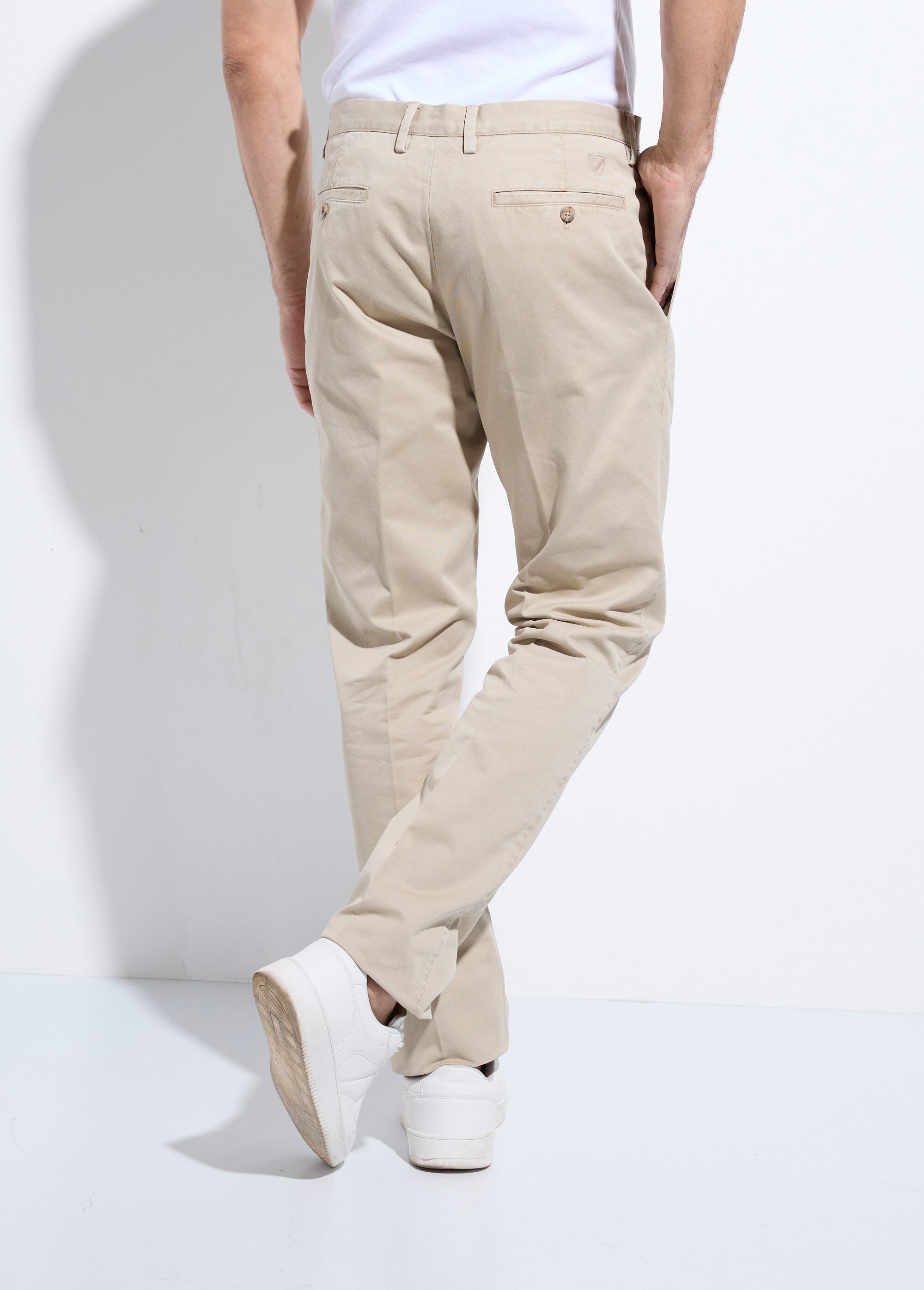 Pantalon chino épais en twill de coton