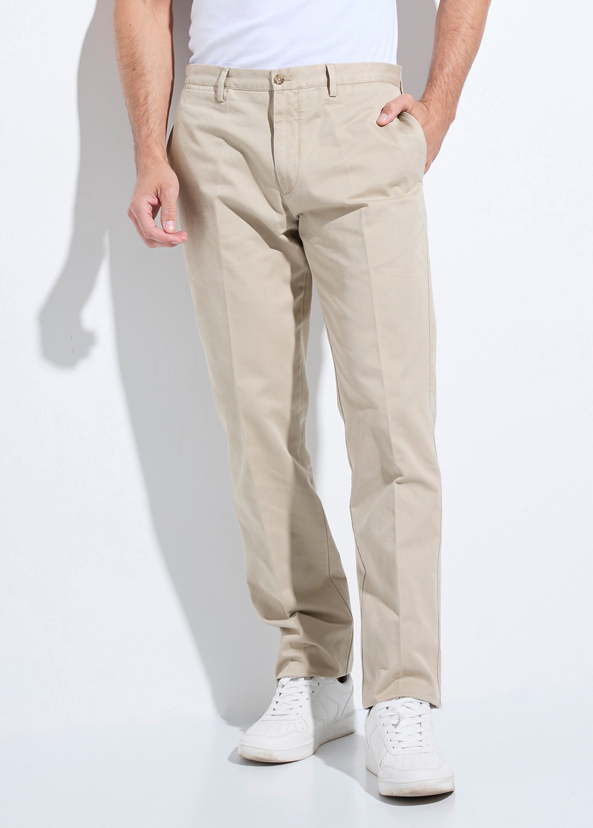Pantalon chino épais en twill de coton