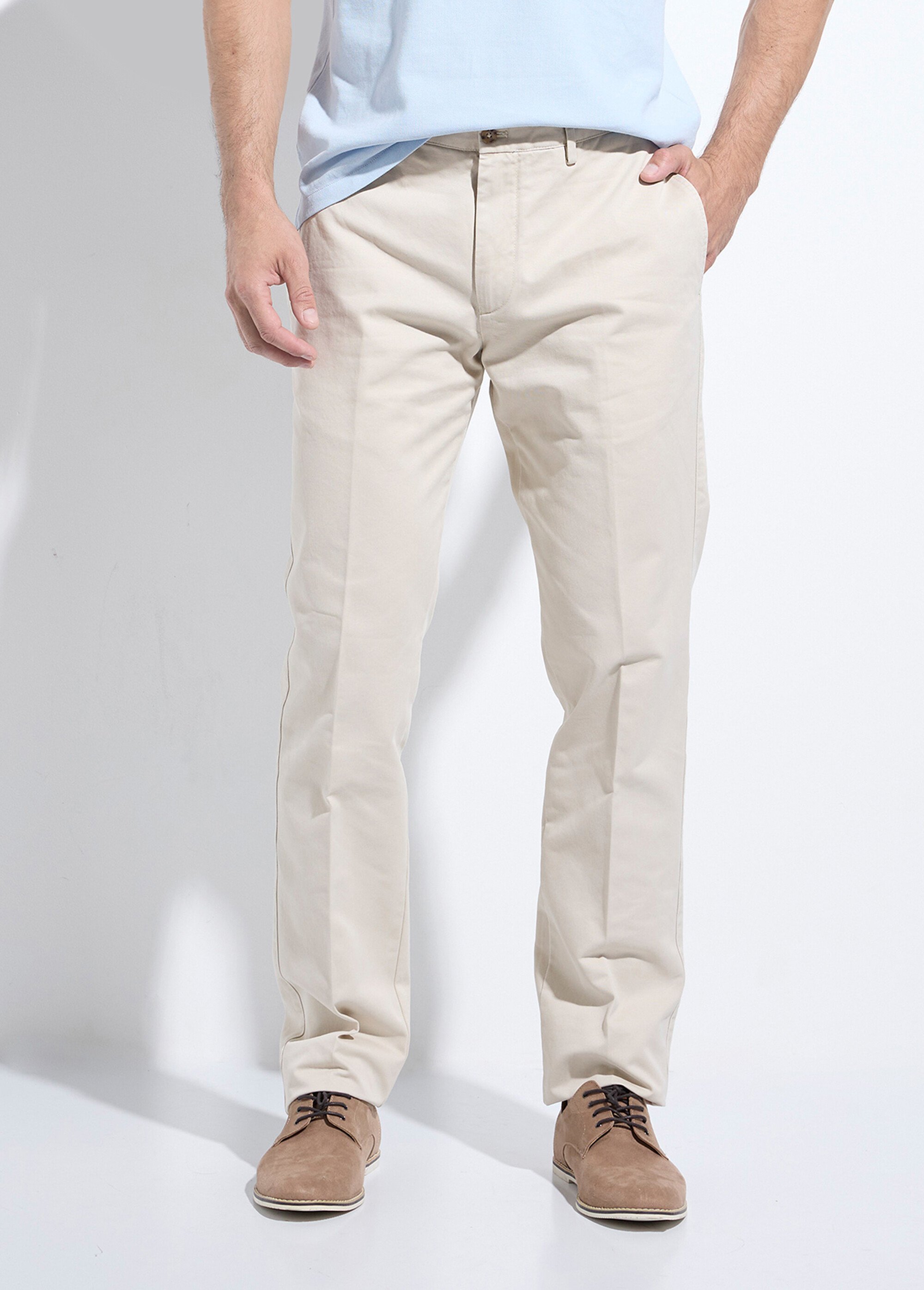 Pantalon chino épais en twill de coton