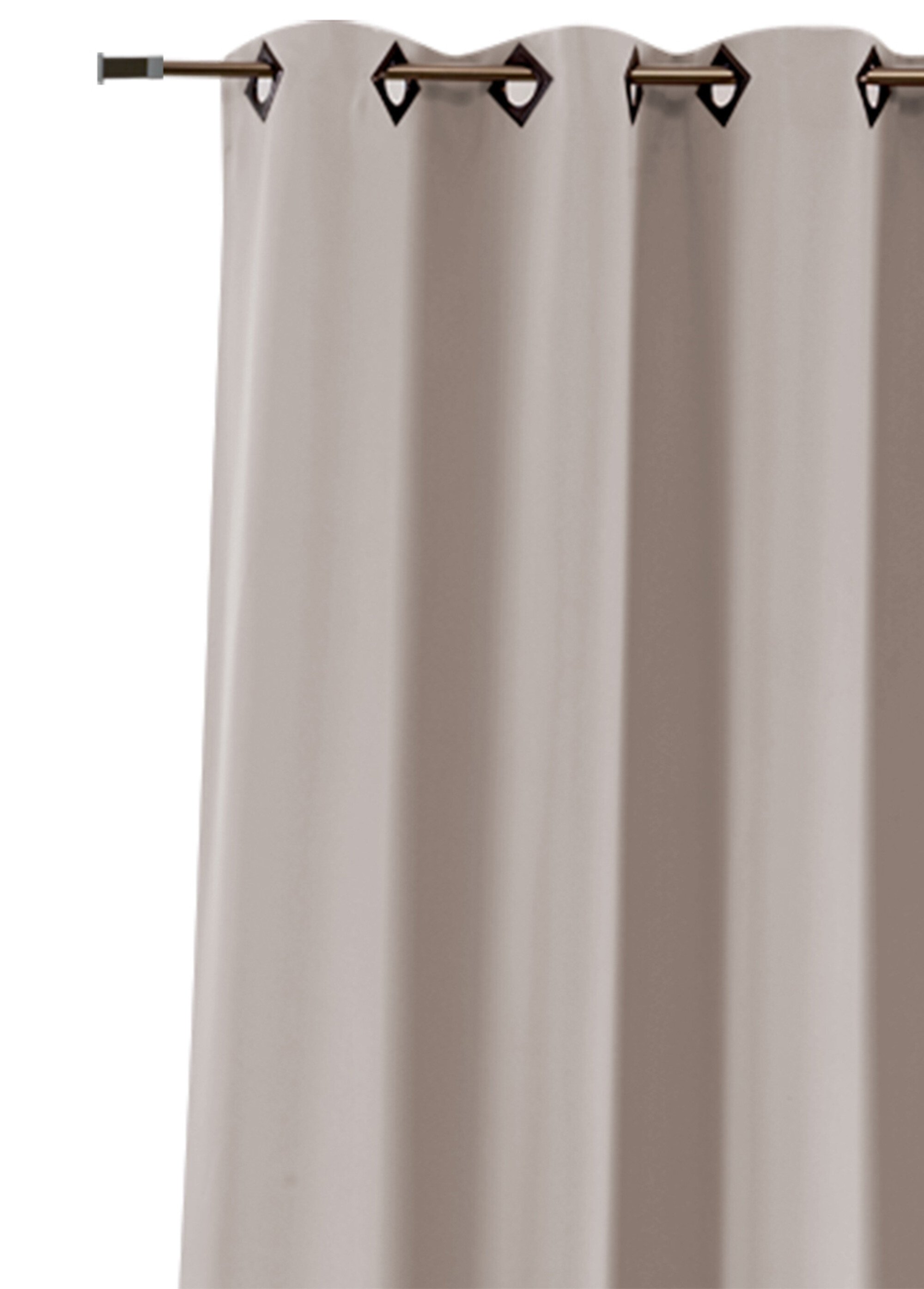 Rideau occultant uni prêt à poser 140 x 250 cm Beige RICHET DE1