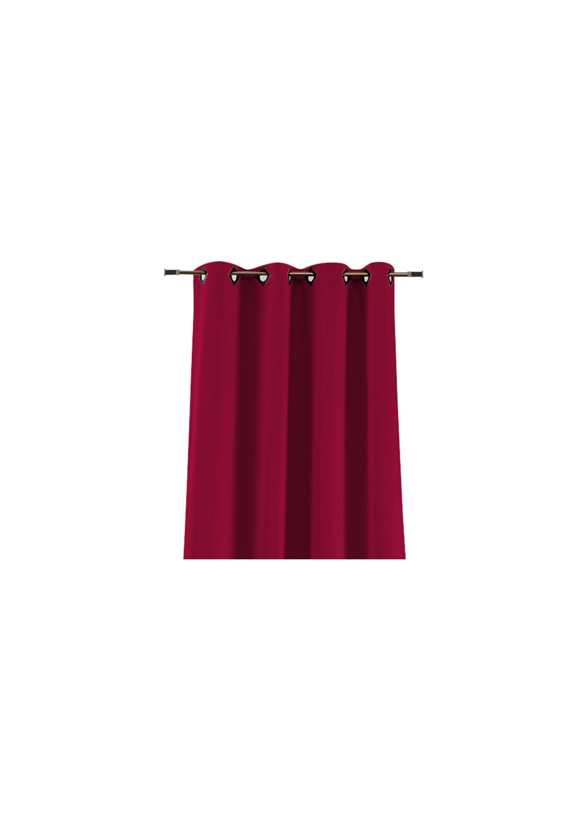 Rideau occultant uni prêt à poser 140 x 250 cm Rouge RICHET DE1