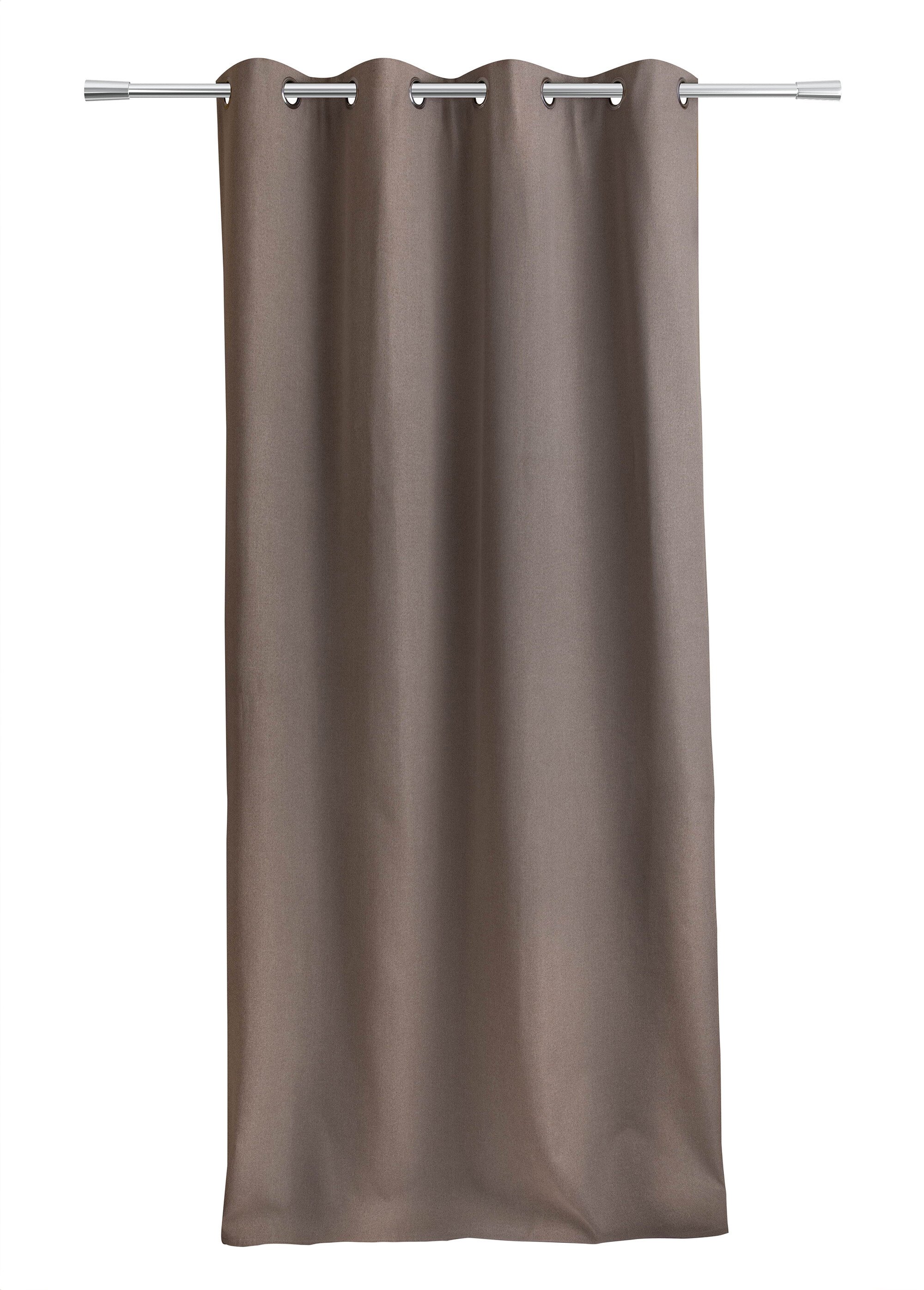 Rideau thermique polaire effet natté finition oeillets Beige RONI FA1