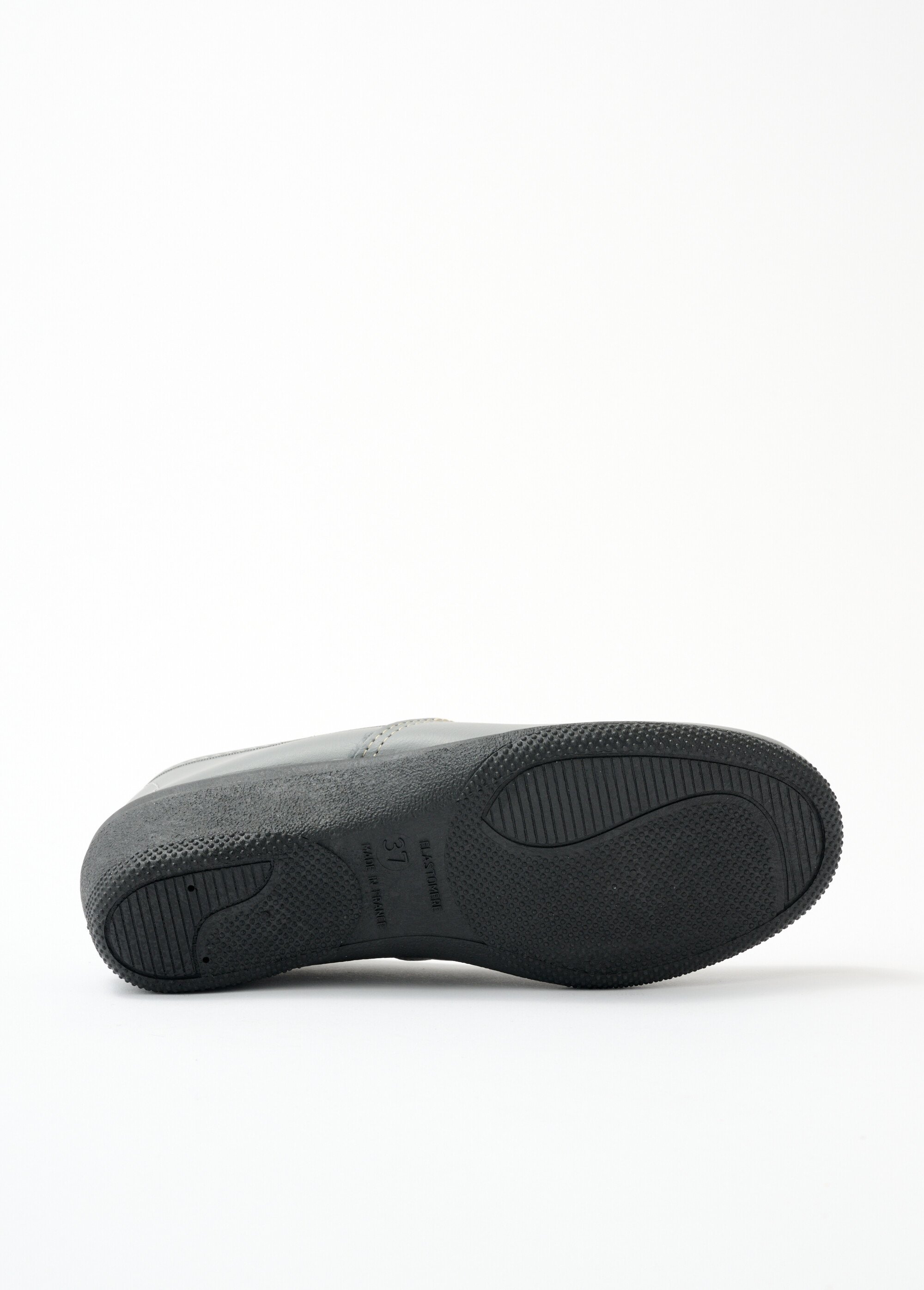 Mocassins cuir largeur confort élastiqués Femme Gris ODONIA UN1