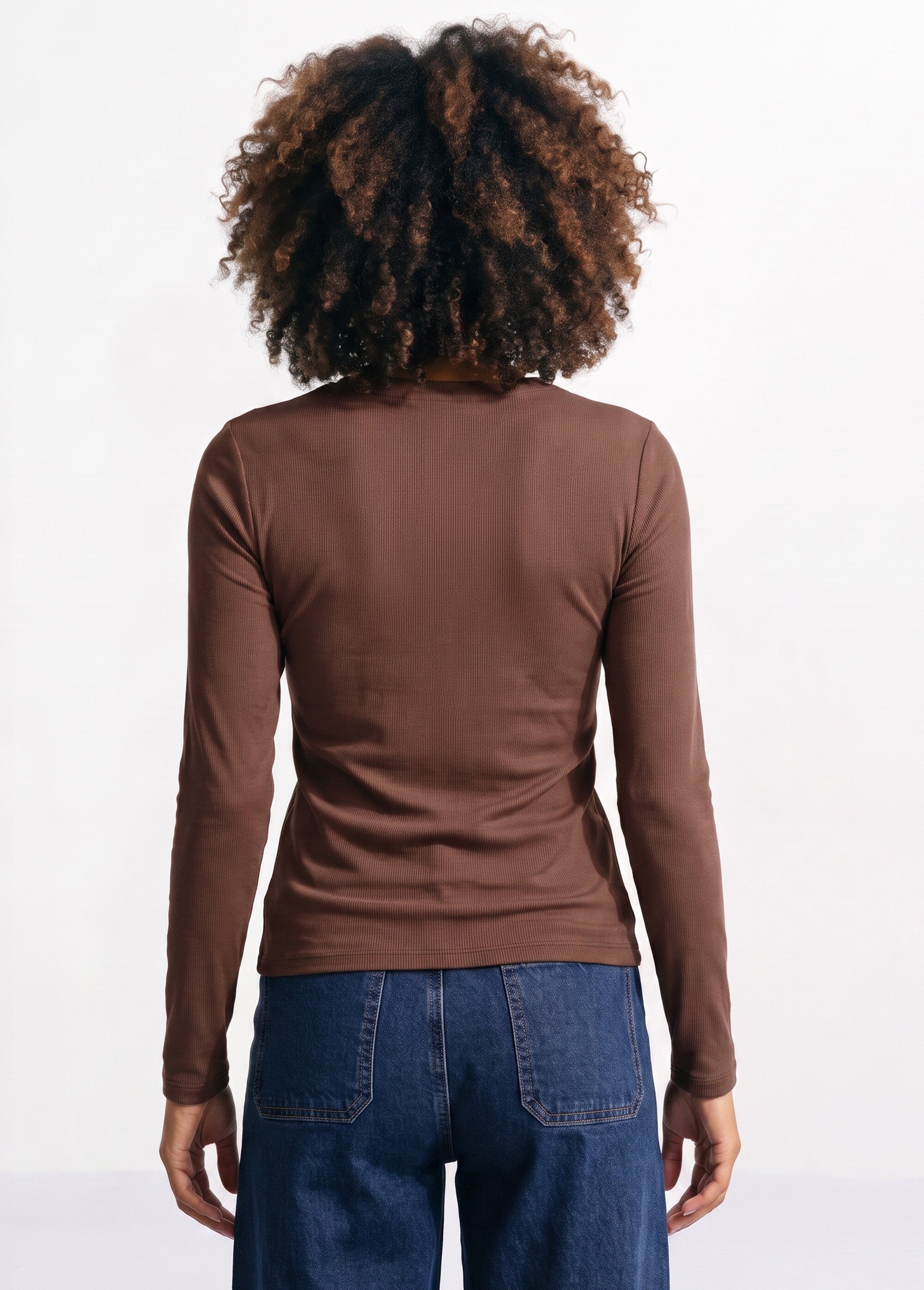 T-shirt manches longues col danseuse