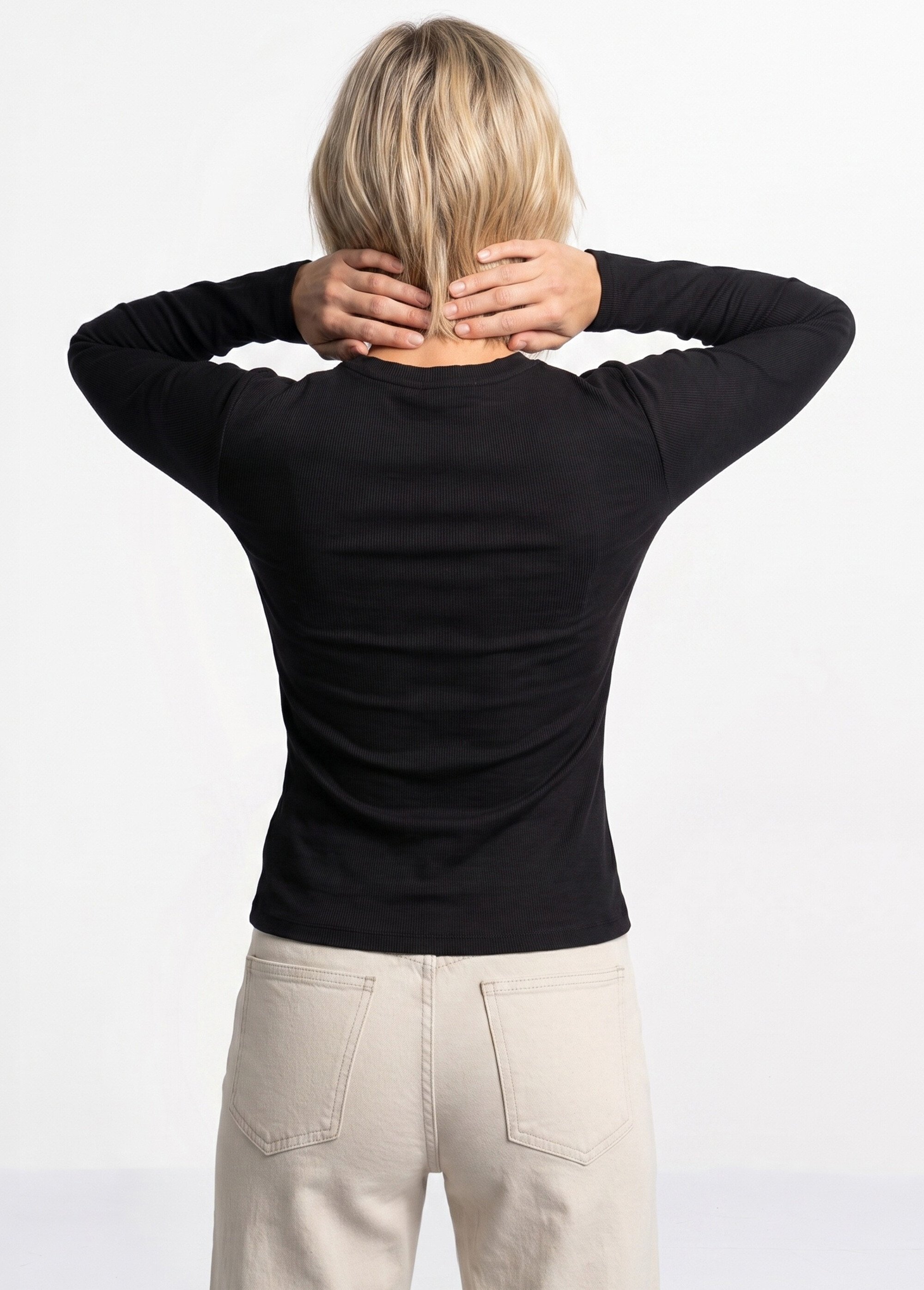 T-shirt manches longues col danseuse