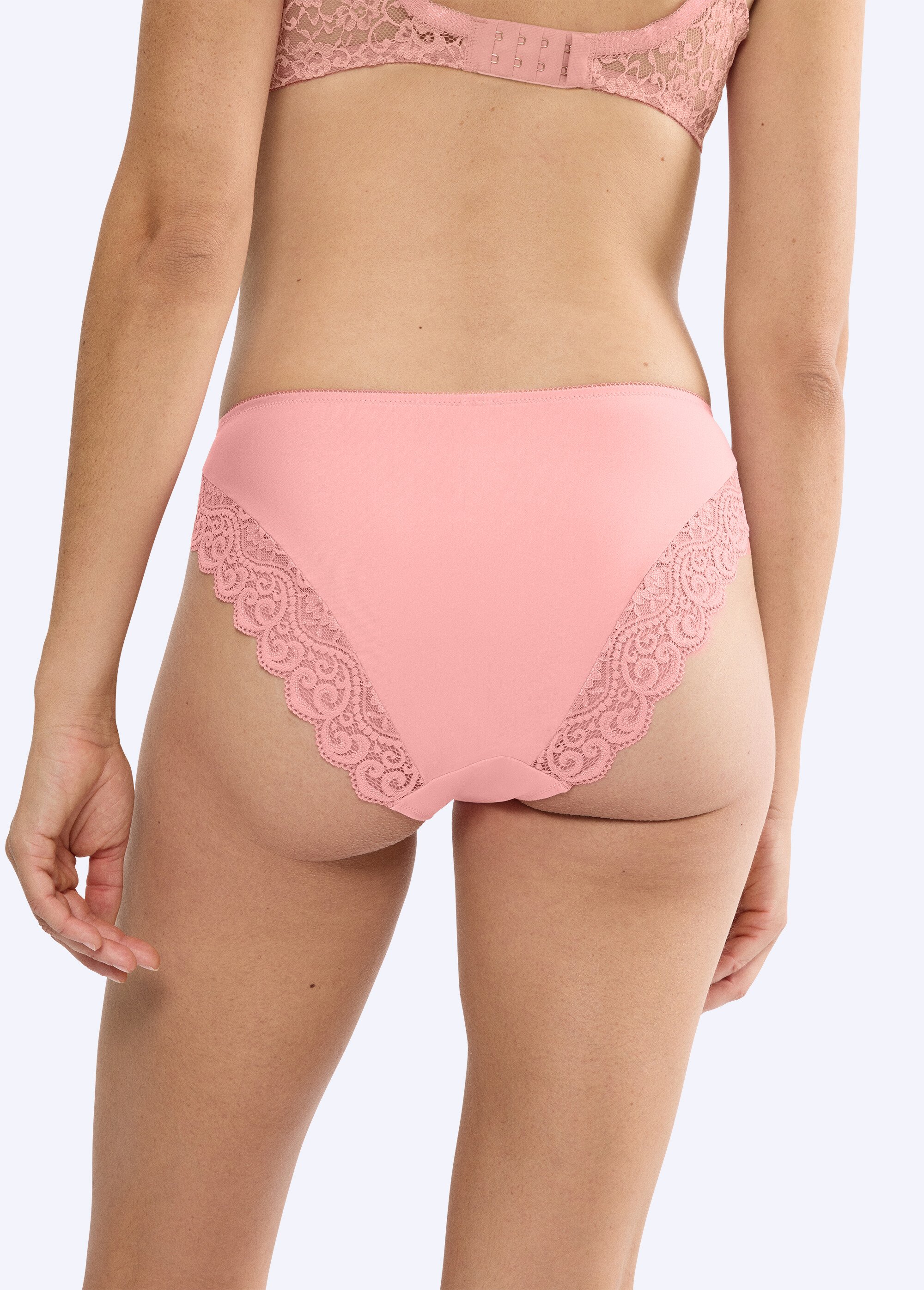 Culotte taï Amourette dentelle extensible Femme Rose DALOA DO1