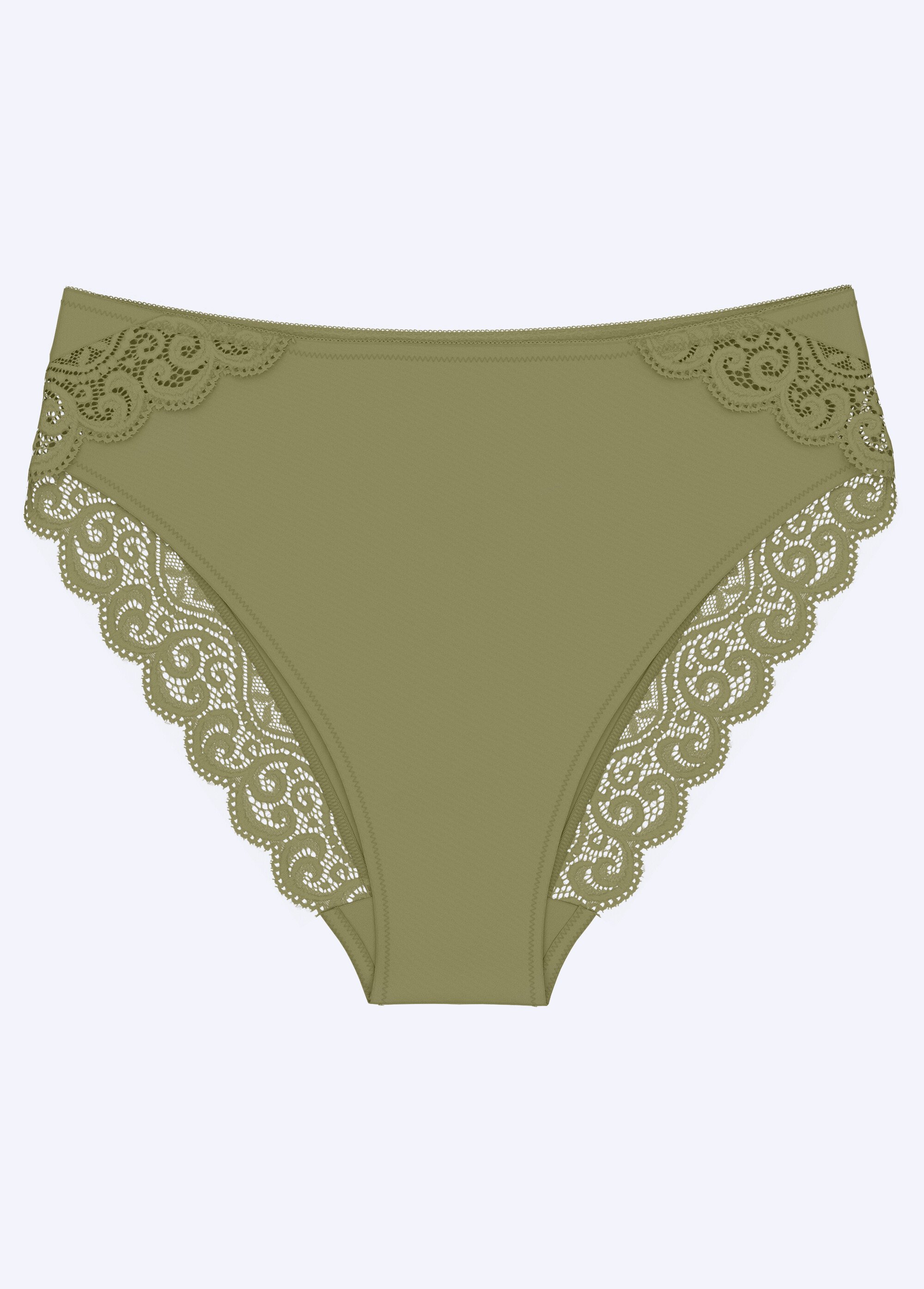 Culotte taï Amourette dentelle extensible Femme Vert DALOA AP1