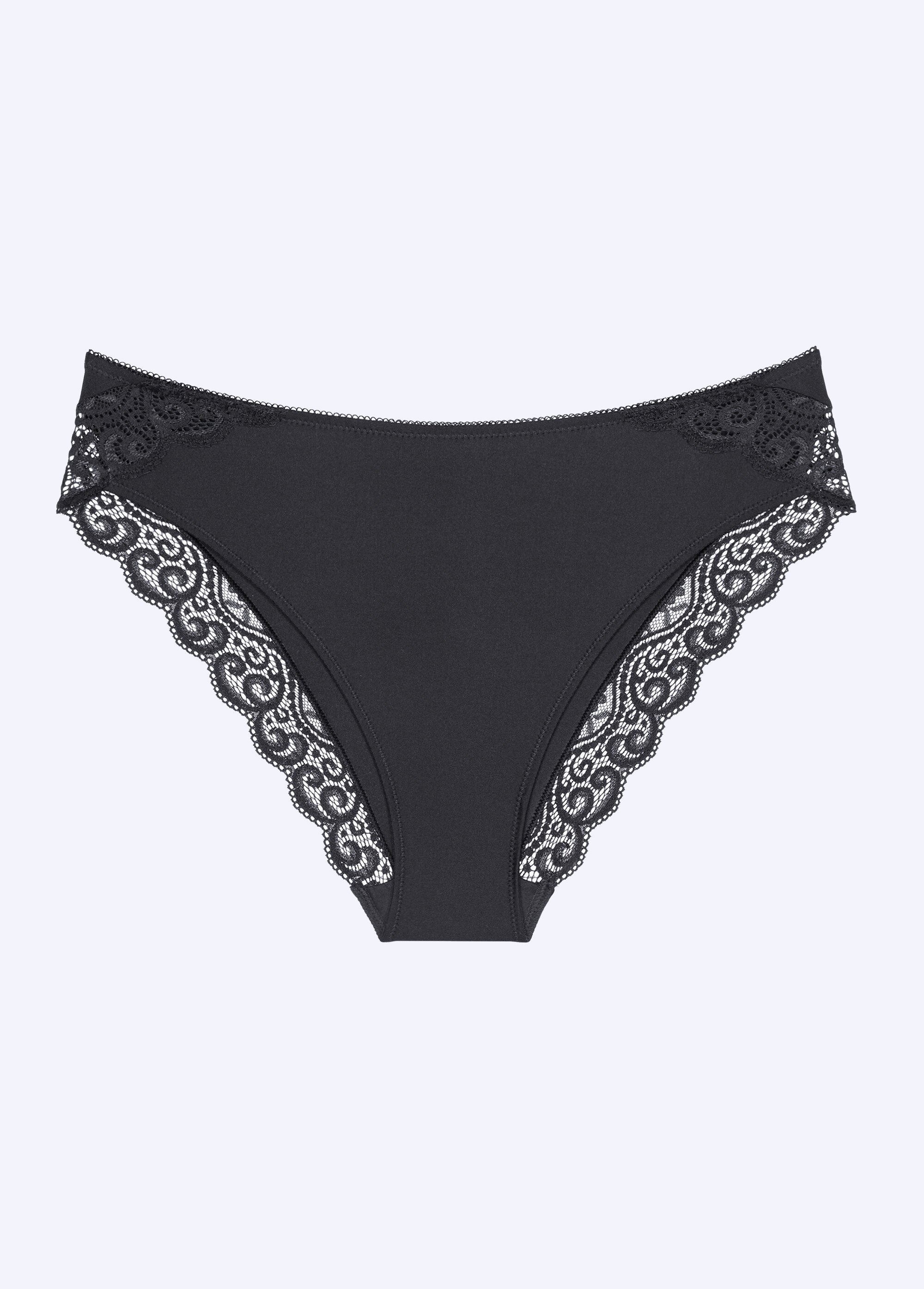 Culotte taï Amourette dentelle extensible Femme Noir DALOA AP1