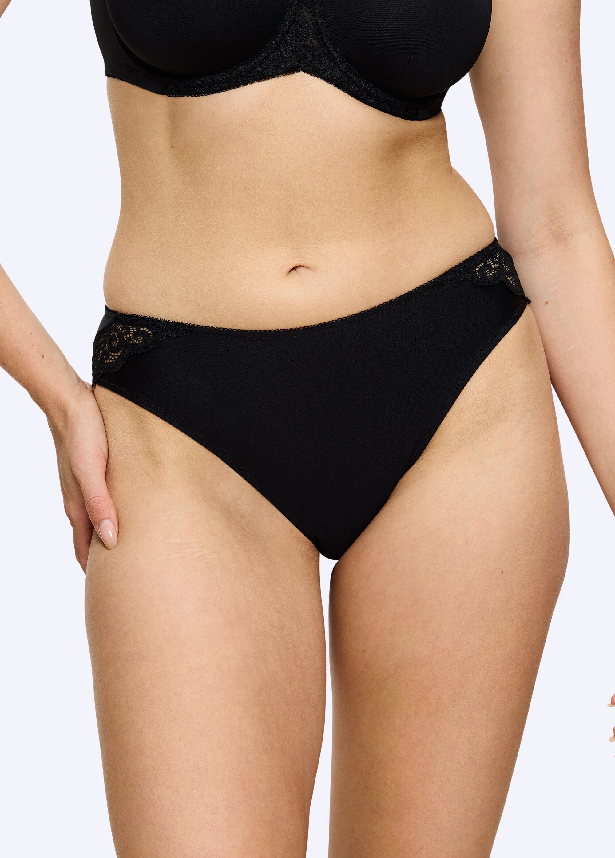 Culotte taï Amourette dentelle extensible Femme Noir DALOA FA1