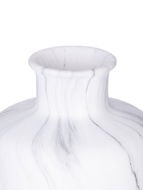 Vase col étroit en dolomite effet marbre Blanc JJA-155613 DE1