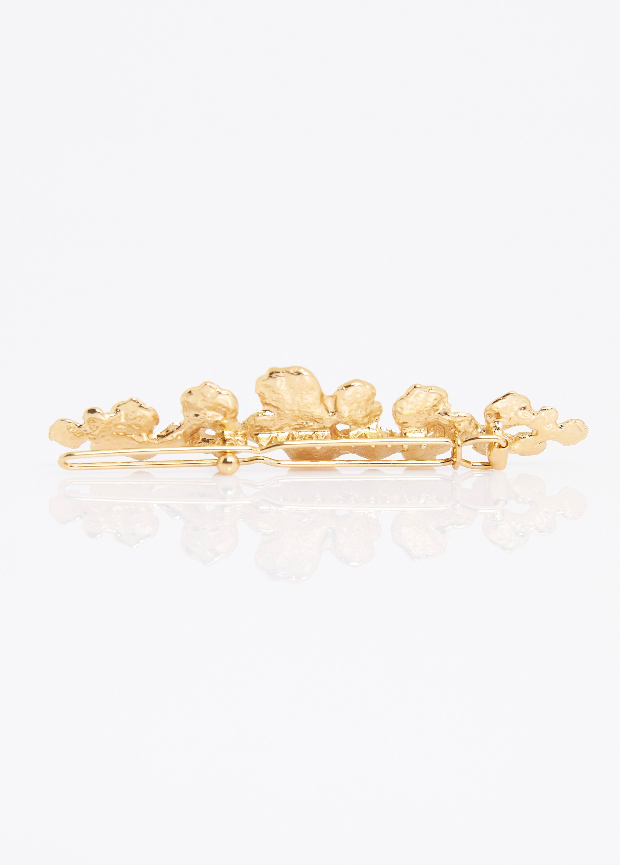 Barrette en acier inoxydable, nénuphars Femme Doré MILM21ECP29 DE1