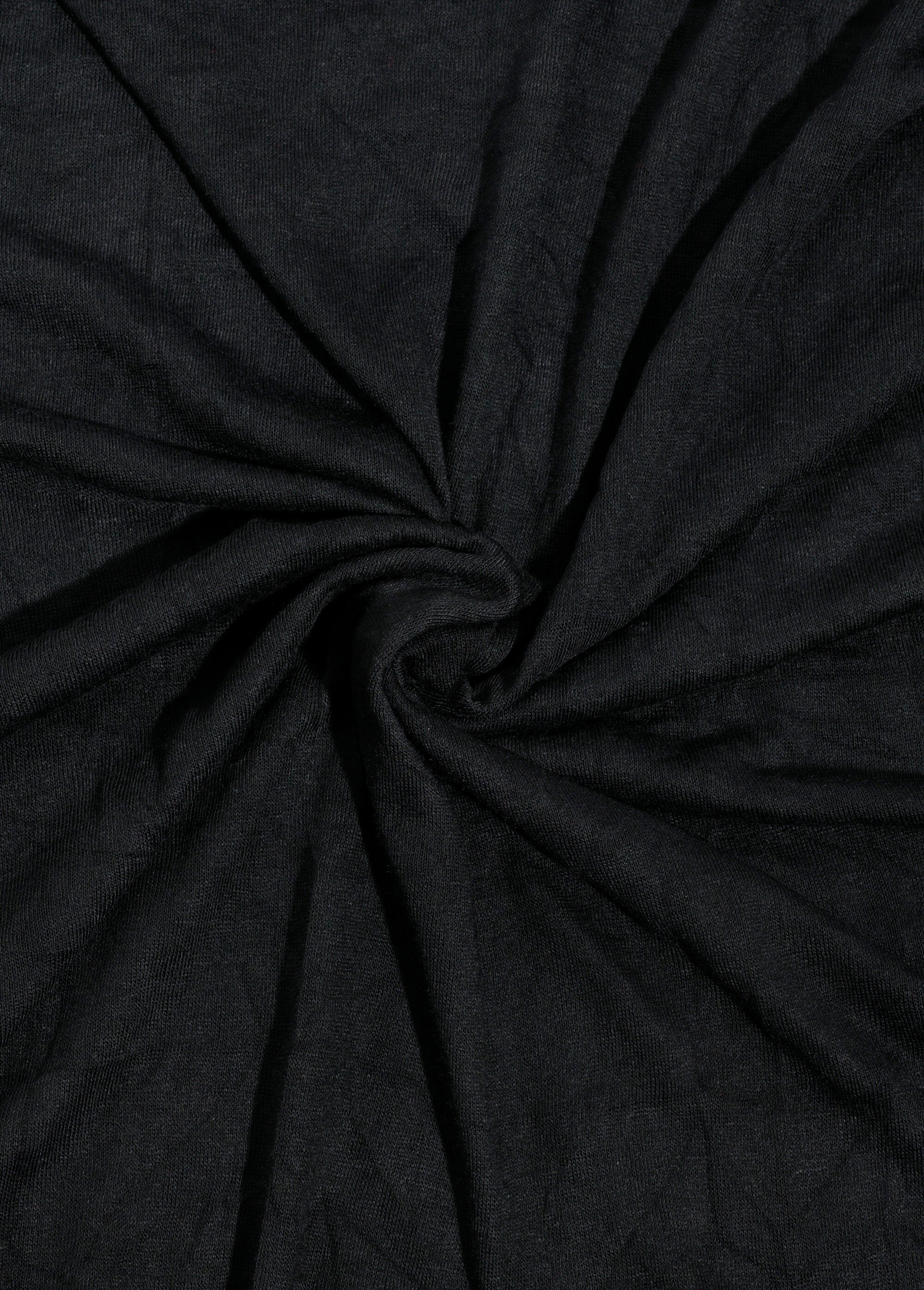 Coupon tissu jersey flammé froissé, 7N NOIR COT149679 FA1