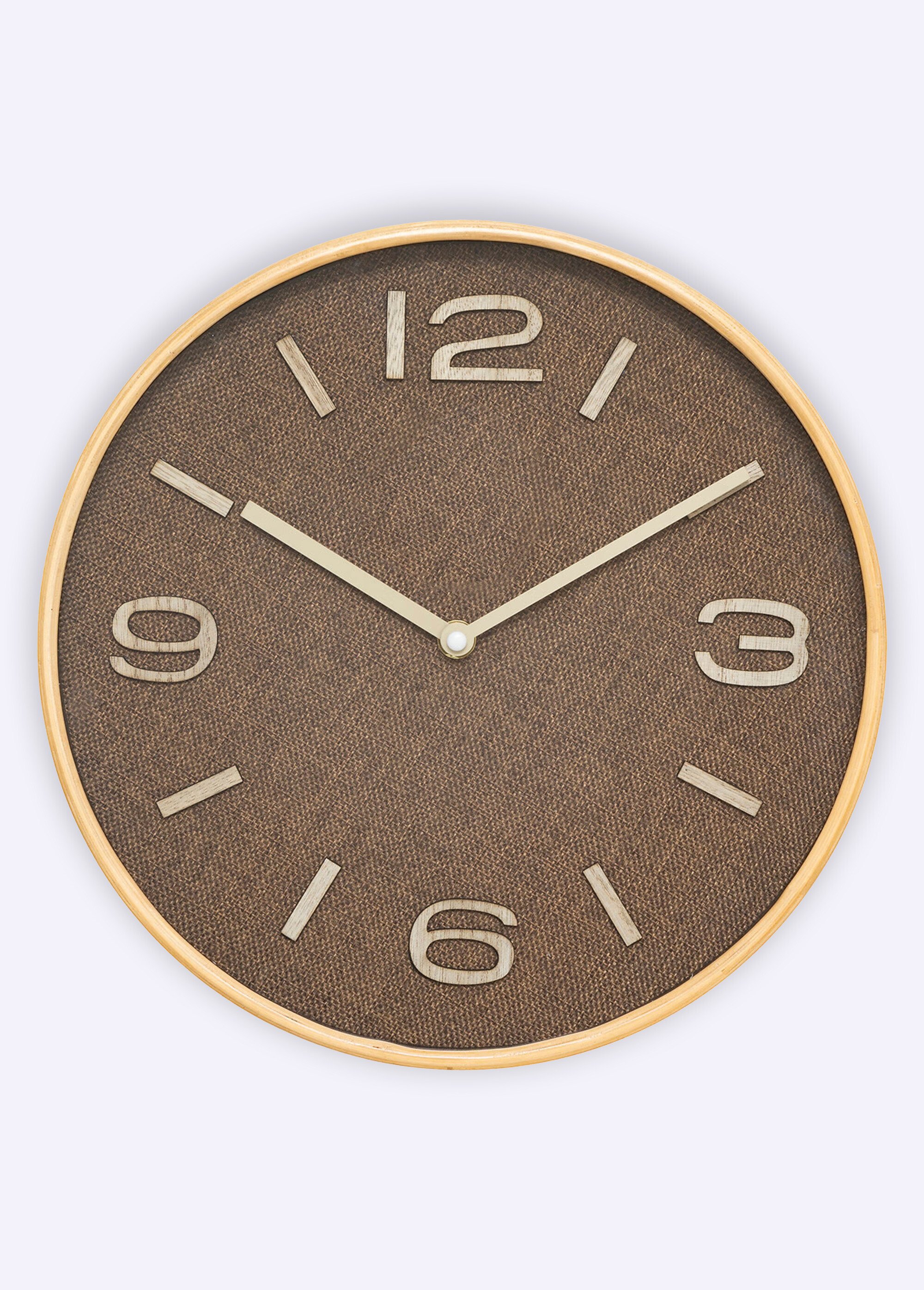 Horloge style vintage, fond aspect bois Marron JJA-206465 FA1