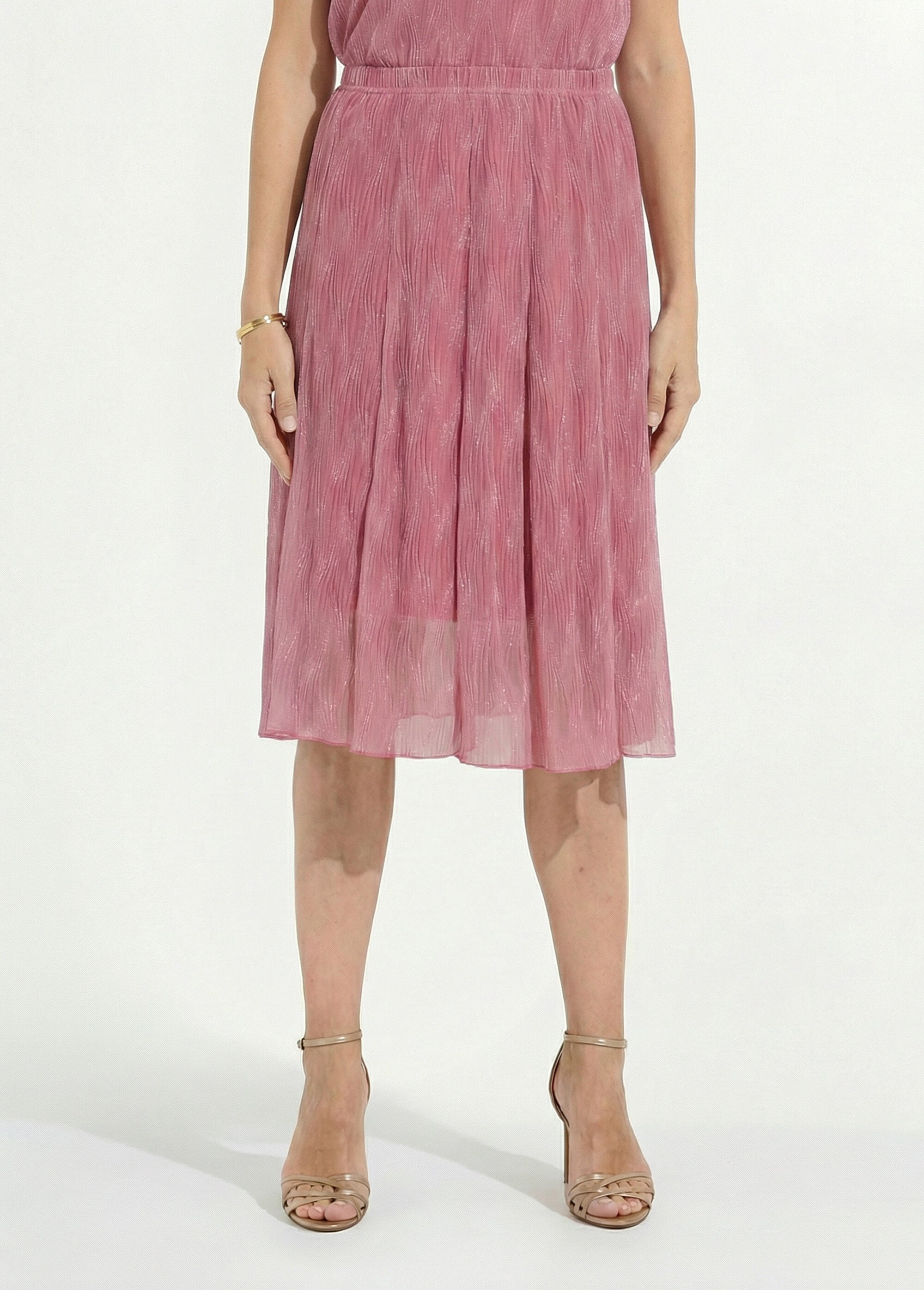 Jupe mi longue ample voile irisé Femme Rose LOUVE FA1