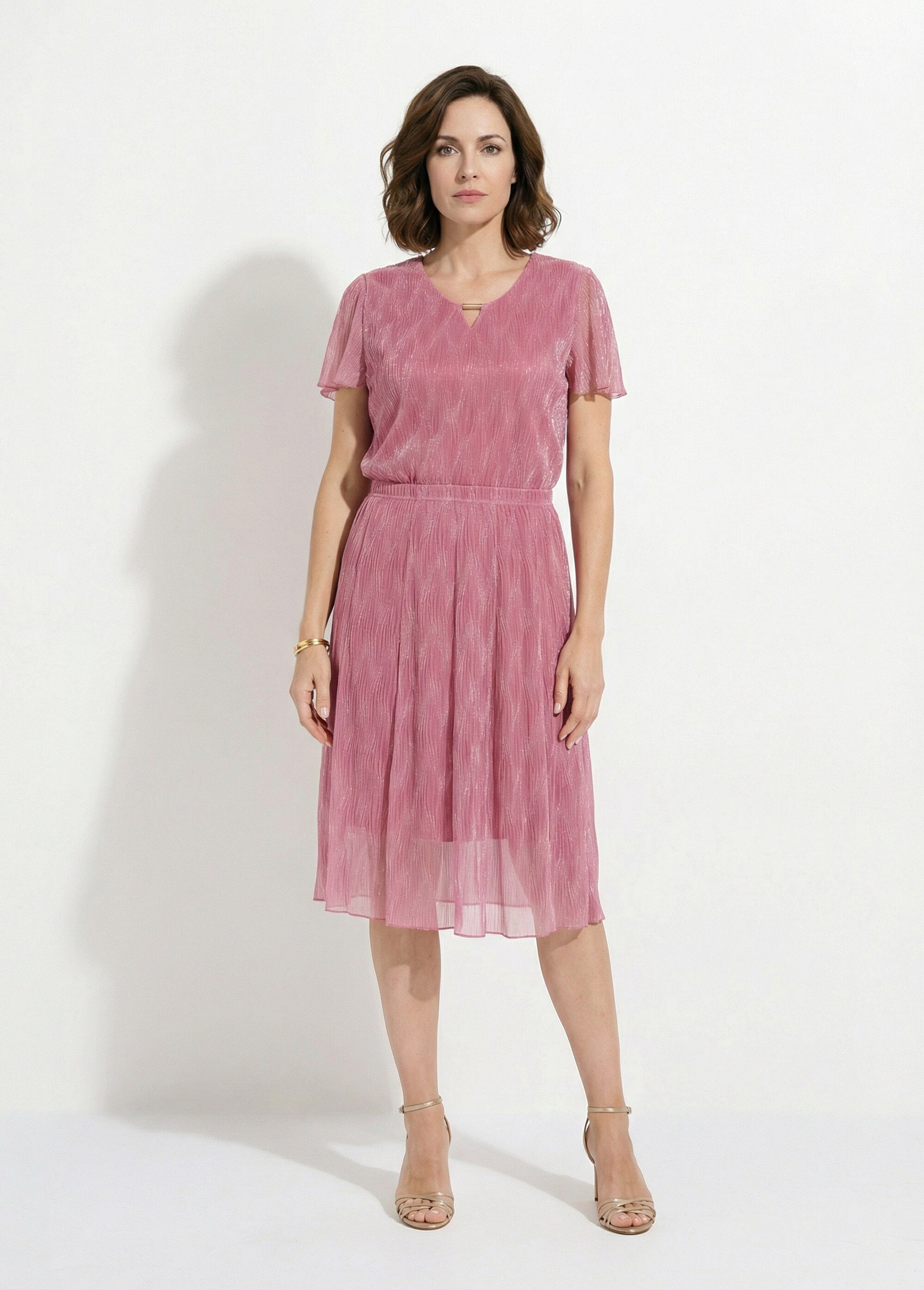 Jupe mi longue ample voile irisé Femme Rose LOUVE SF1