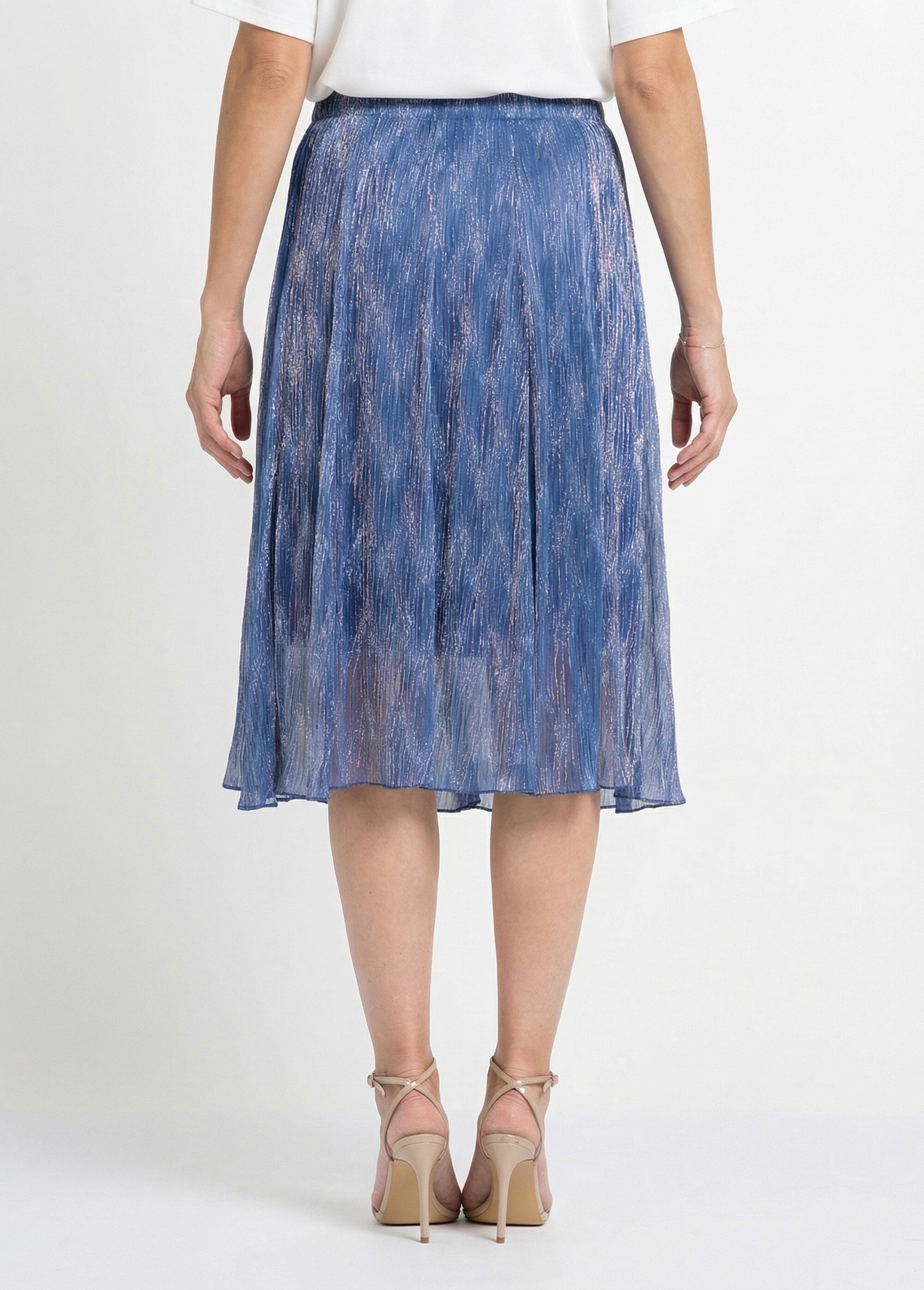 Jupe mi longue ample voile irisé