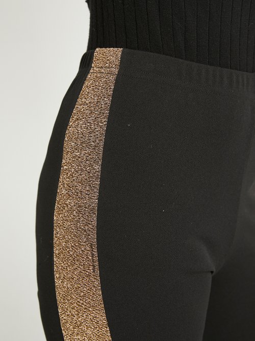 Legging taille élastiquée côtés brillants Femme Noir NECTON DE1
