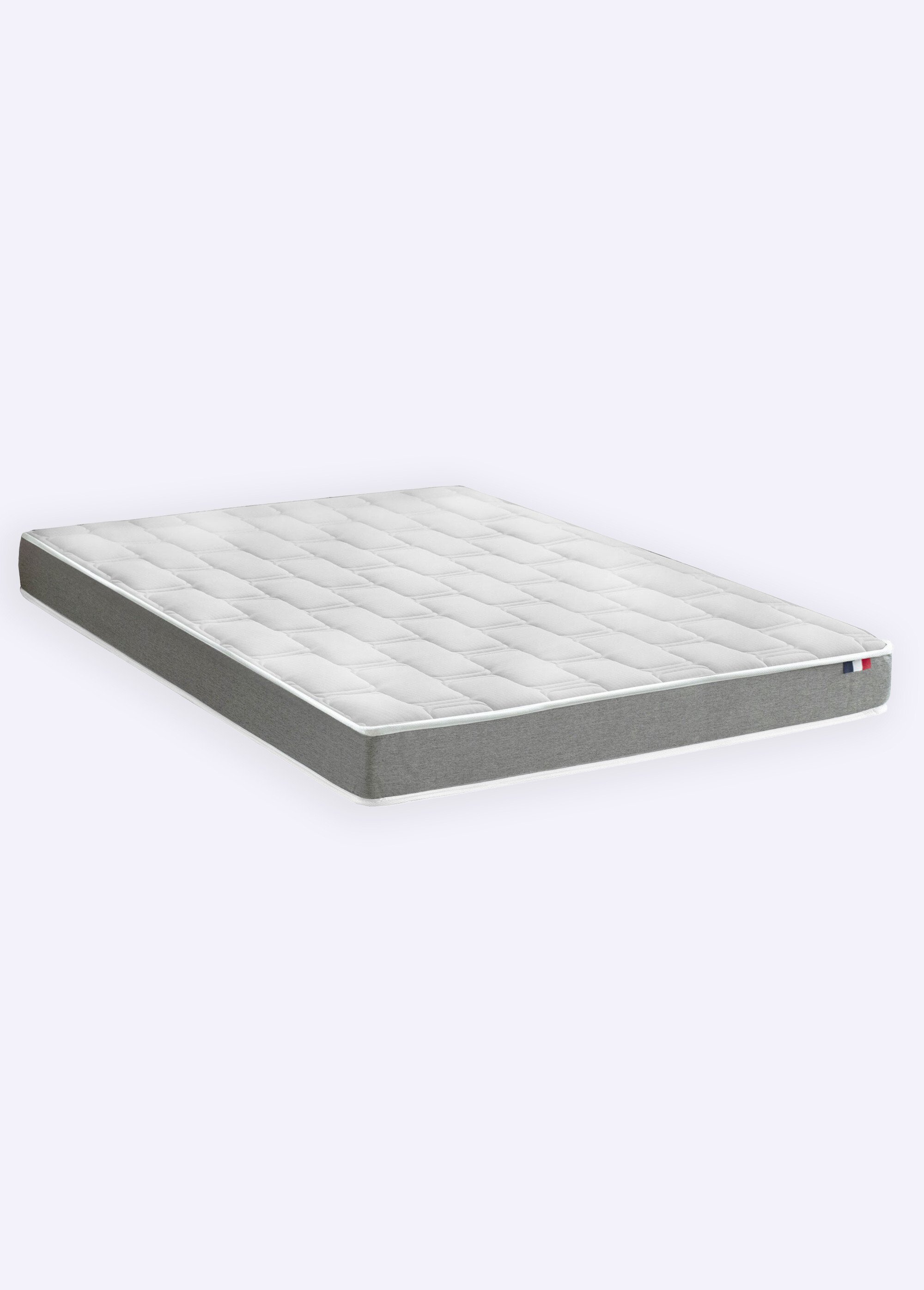 Matelas mousse haute résilience ferme, haut. 17/18cm BLANC AFI-MYOSOTIS FA1