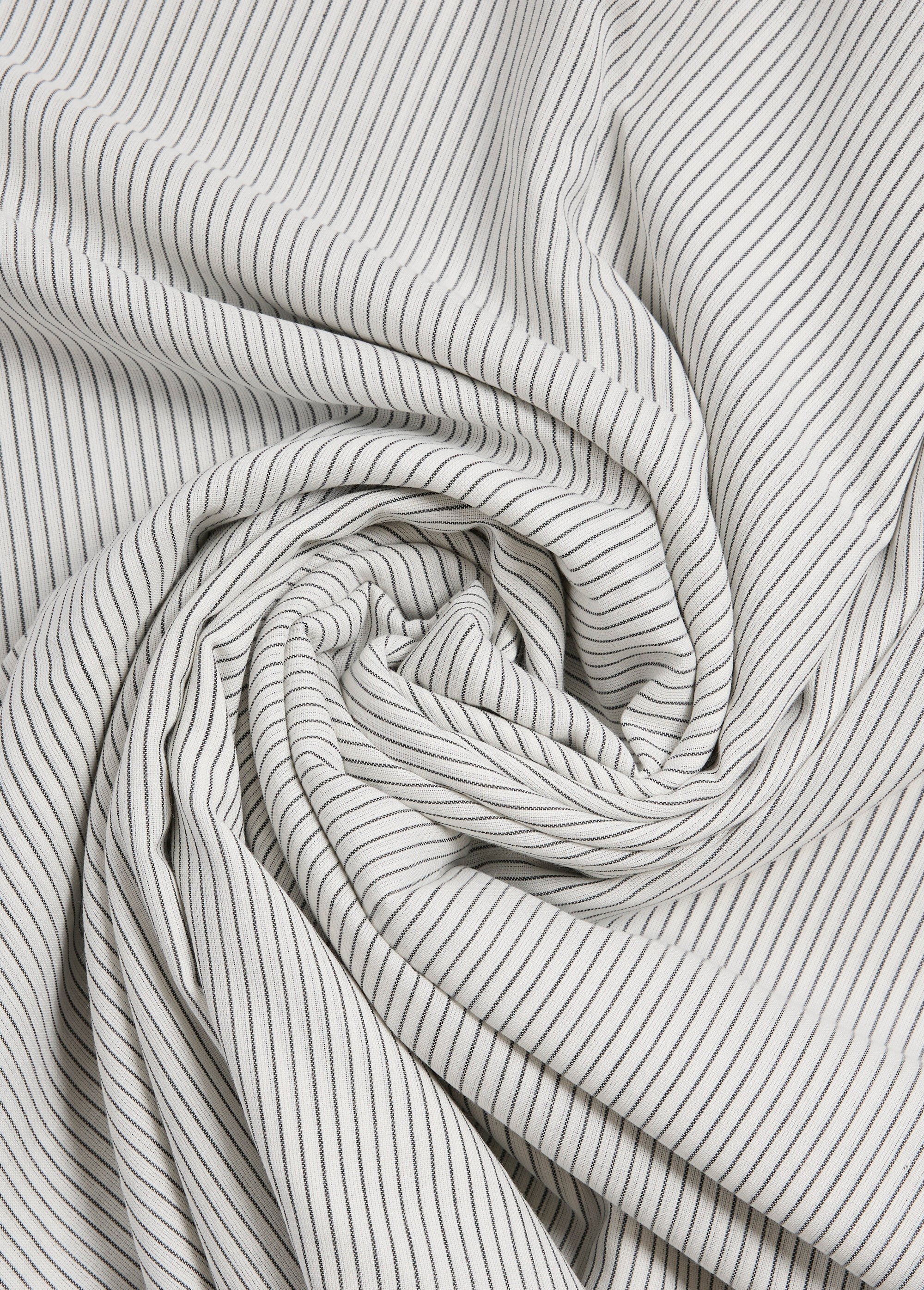Coupon tissu coton léger à fines rayures