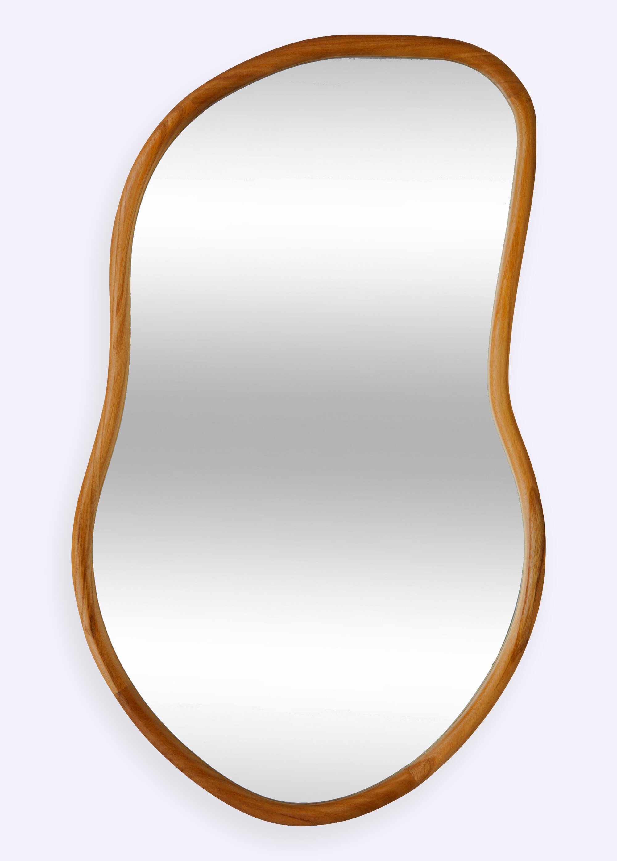 Miroir contour en bois, forme organique Marron JJA-195229 FA1