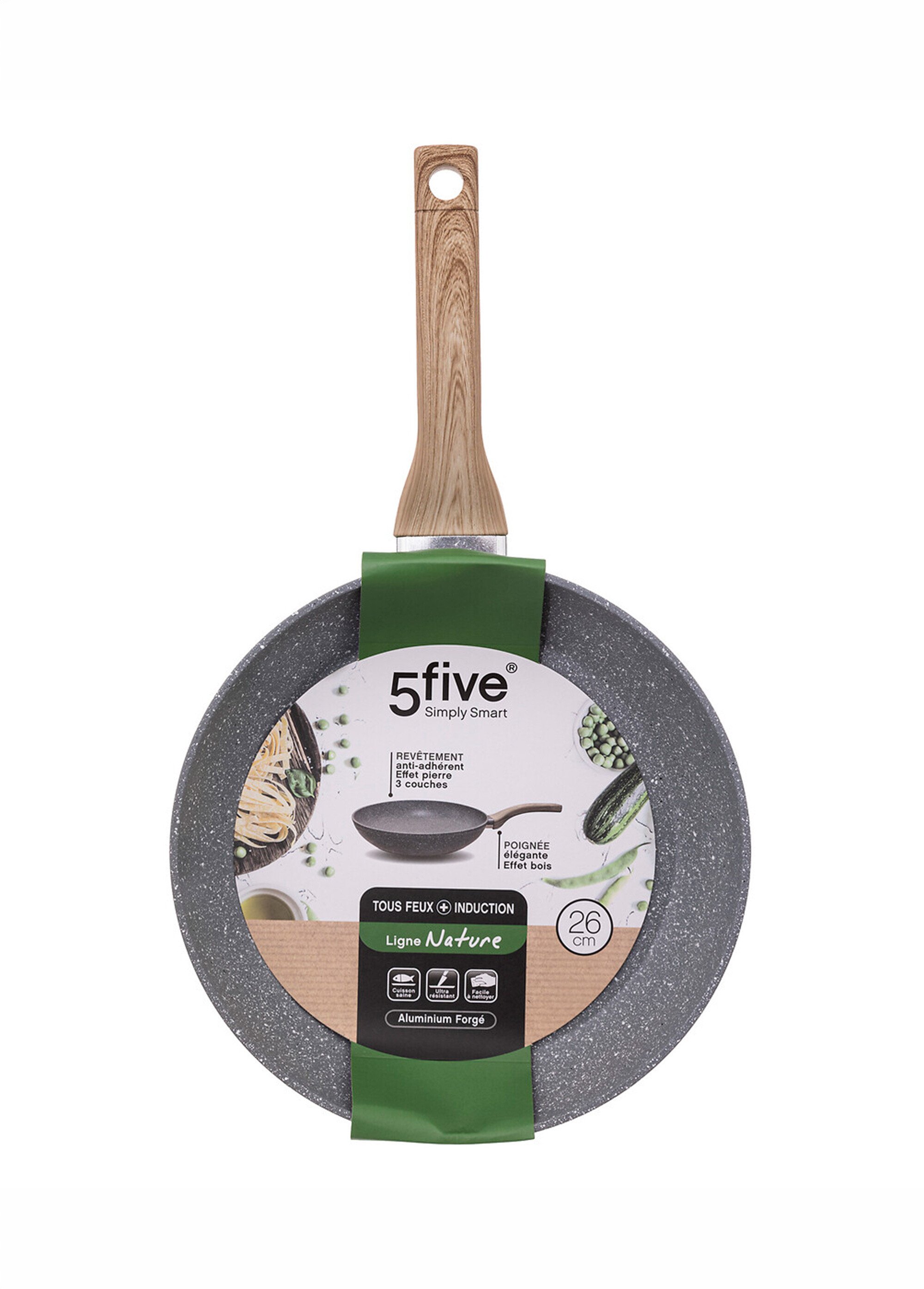 Poele 26cm aluminium forgé anti adhérent Gris JJA-111002A DE1