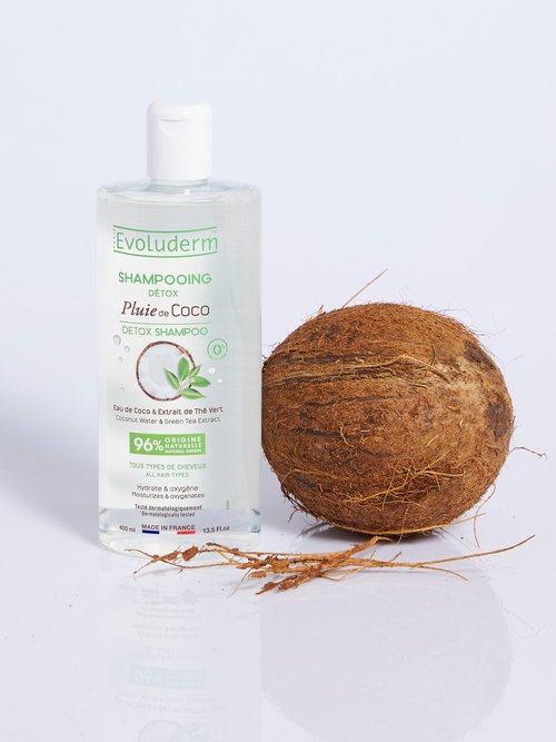 Shampoing détox Coco & Thé vert TRANSPARENT EVO-20381 SI1