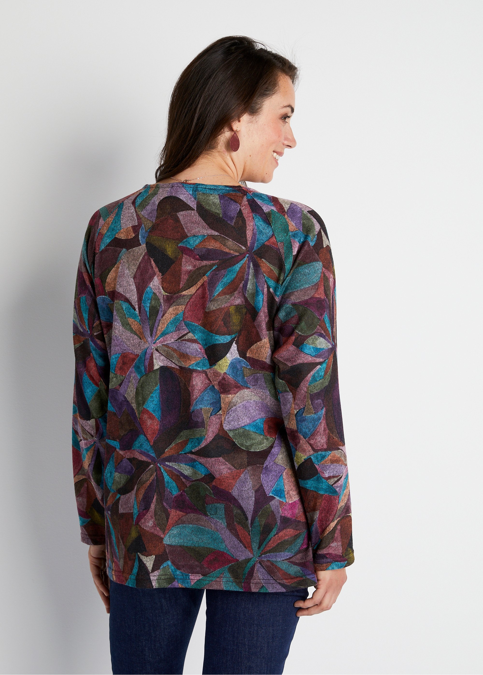 T-shirt raglan évasé mi-long