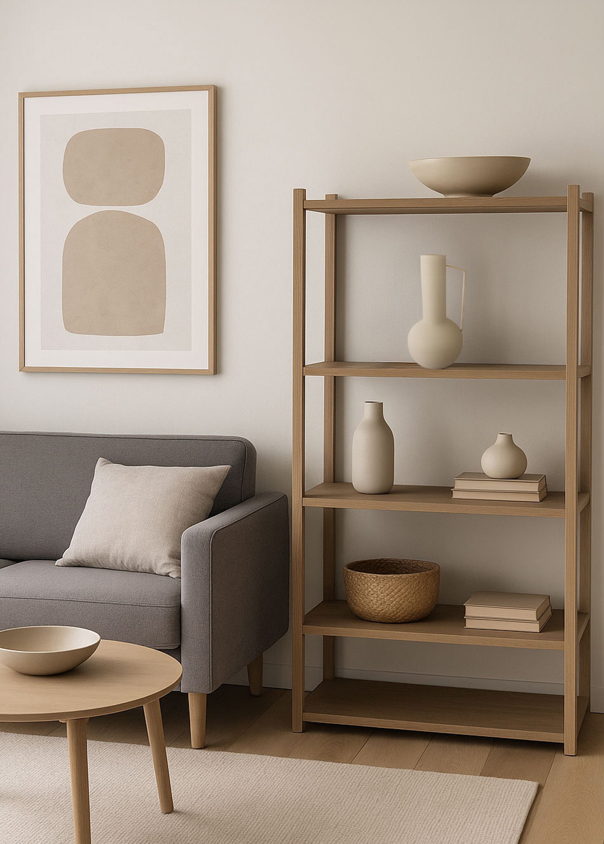 Vase déco en métal, forme épurée Beige KP-FZ1002040 SF1