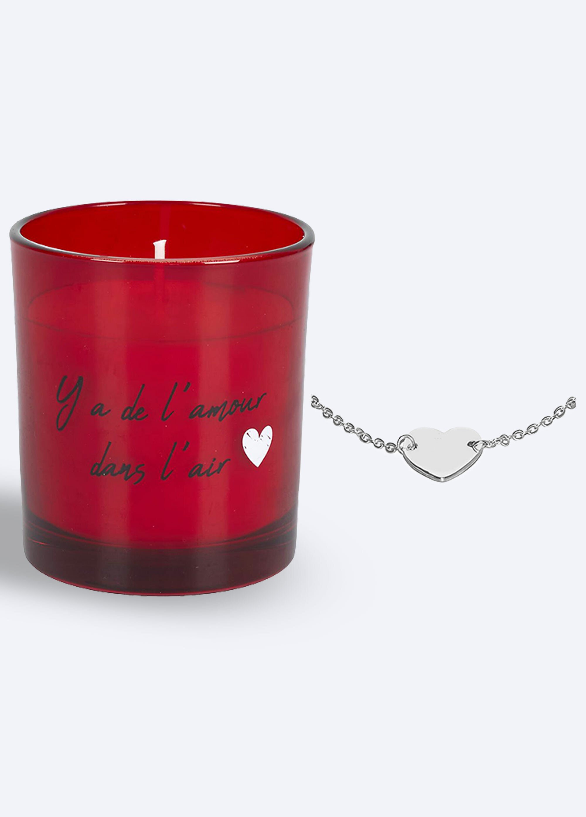 Bougie parfumée avec bracelet surprise Rouge CMP-BO5230 FA1