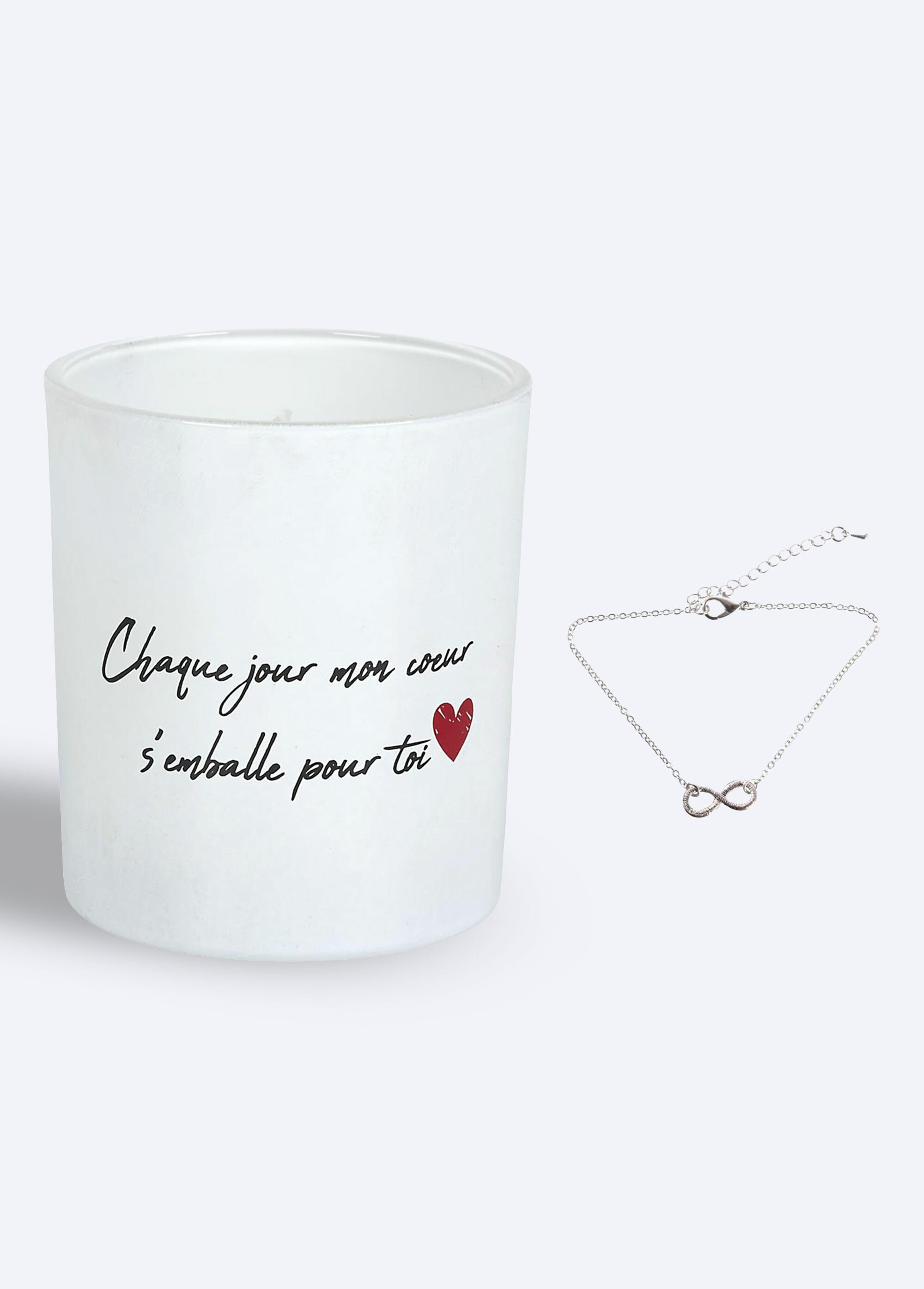 Bougie parfumée avec bracelet surprise Blanc CMP-BO5230 FA1