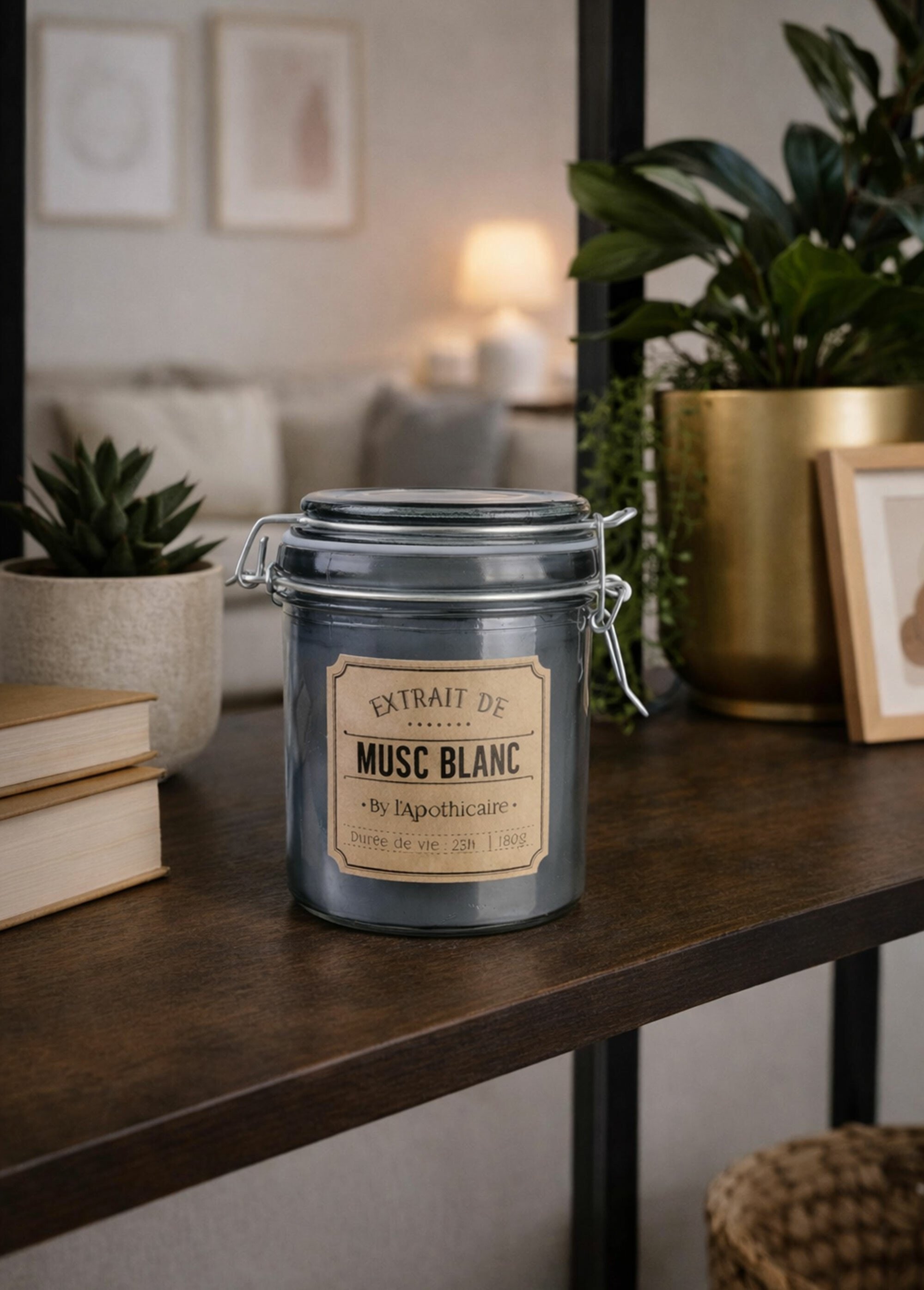 Bougie parfumée bocal verre teinté Bleu CMP-BO5171 SI1