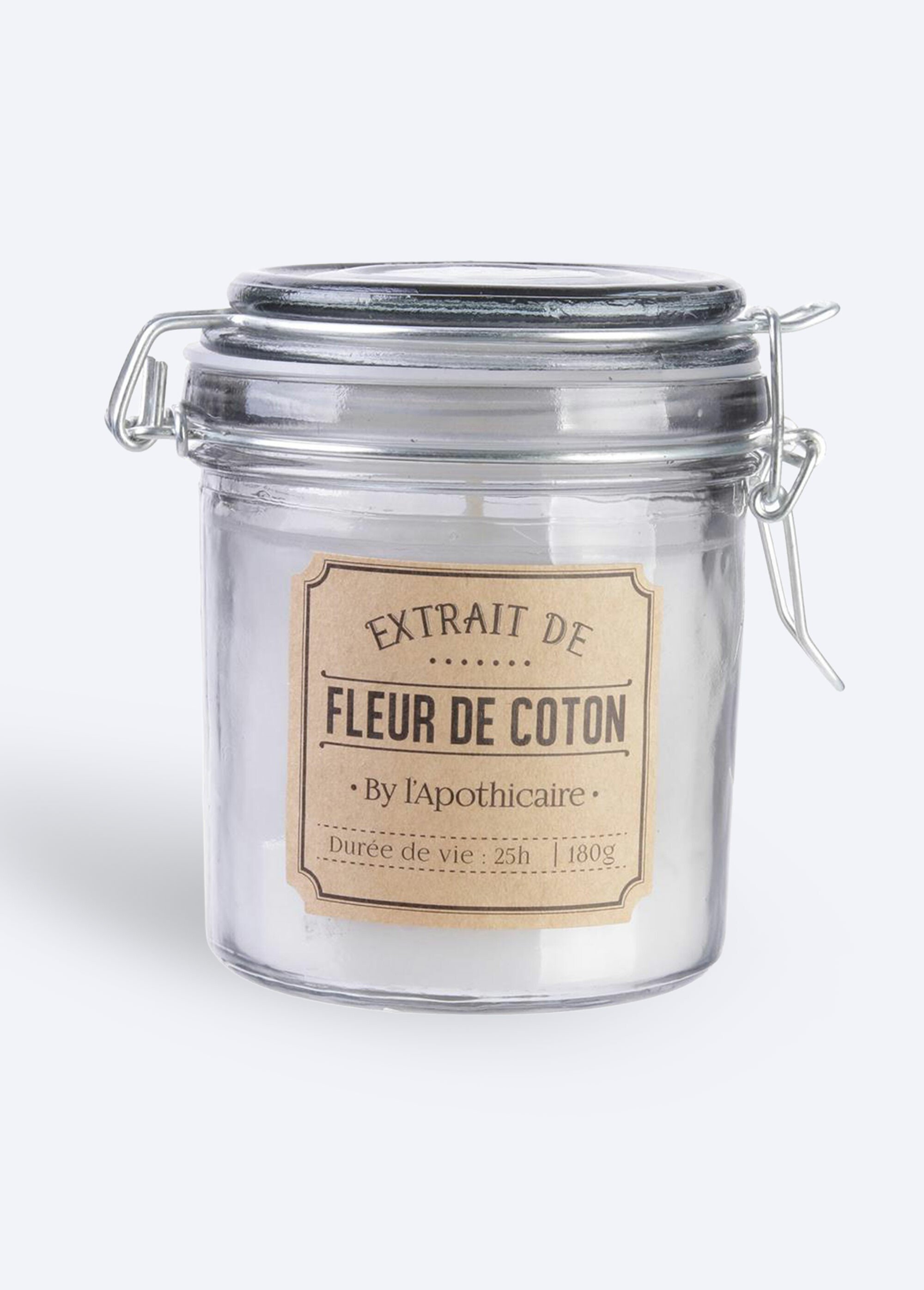 Bougie parfumée bocal verre teinté Blanc CMP-BO5171 FA1