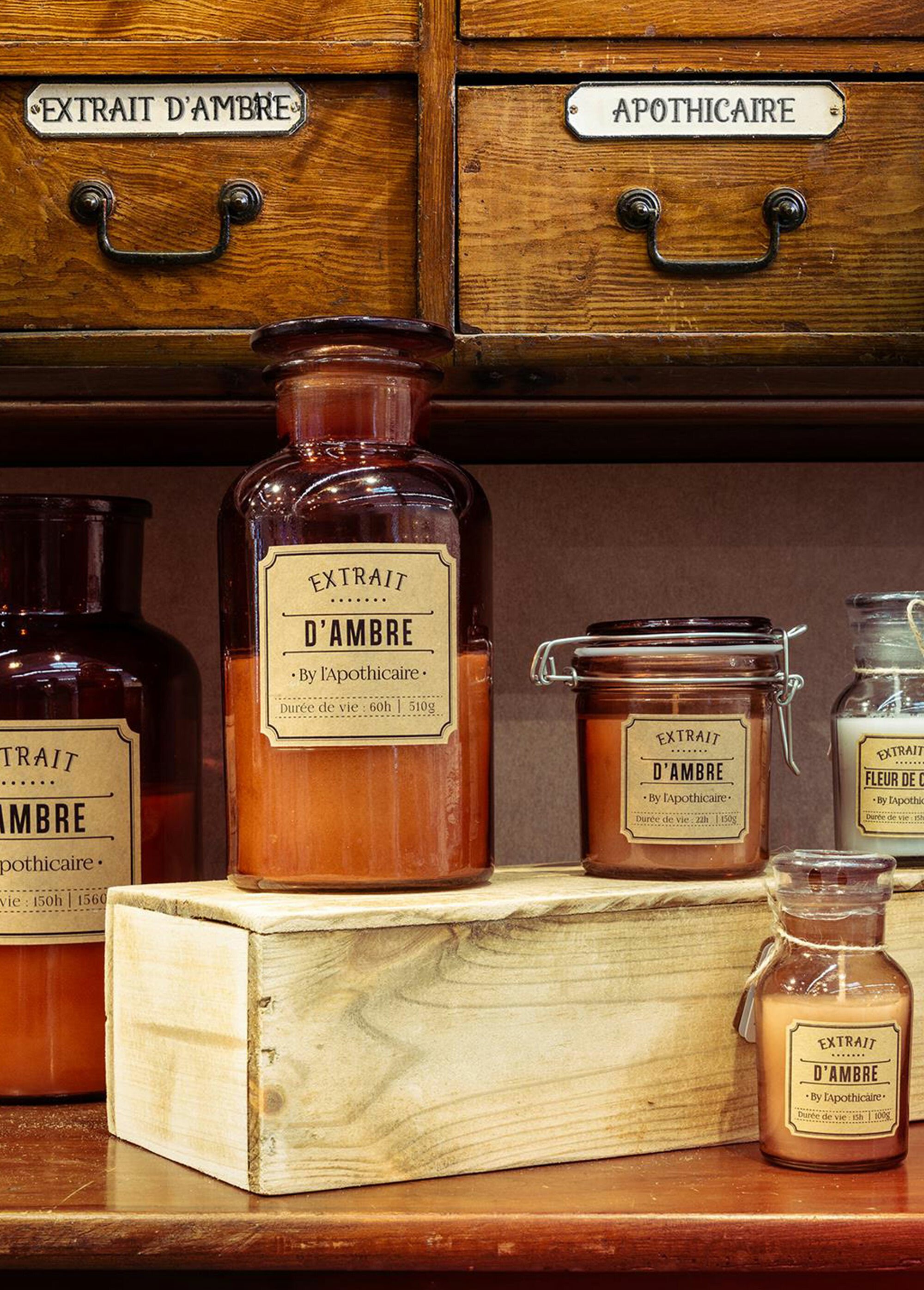 Bougie parfumée bocal verre teinté Marron CMP-BO5171 SI1