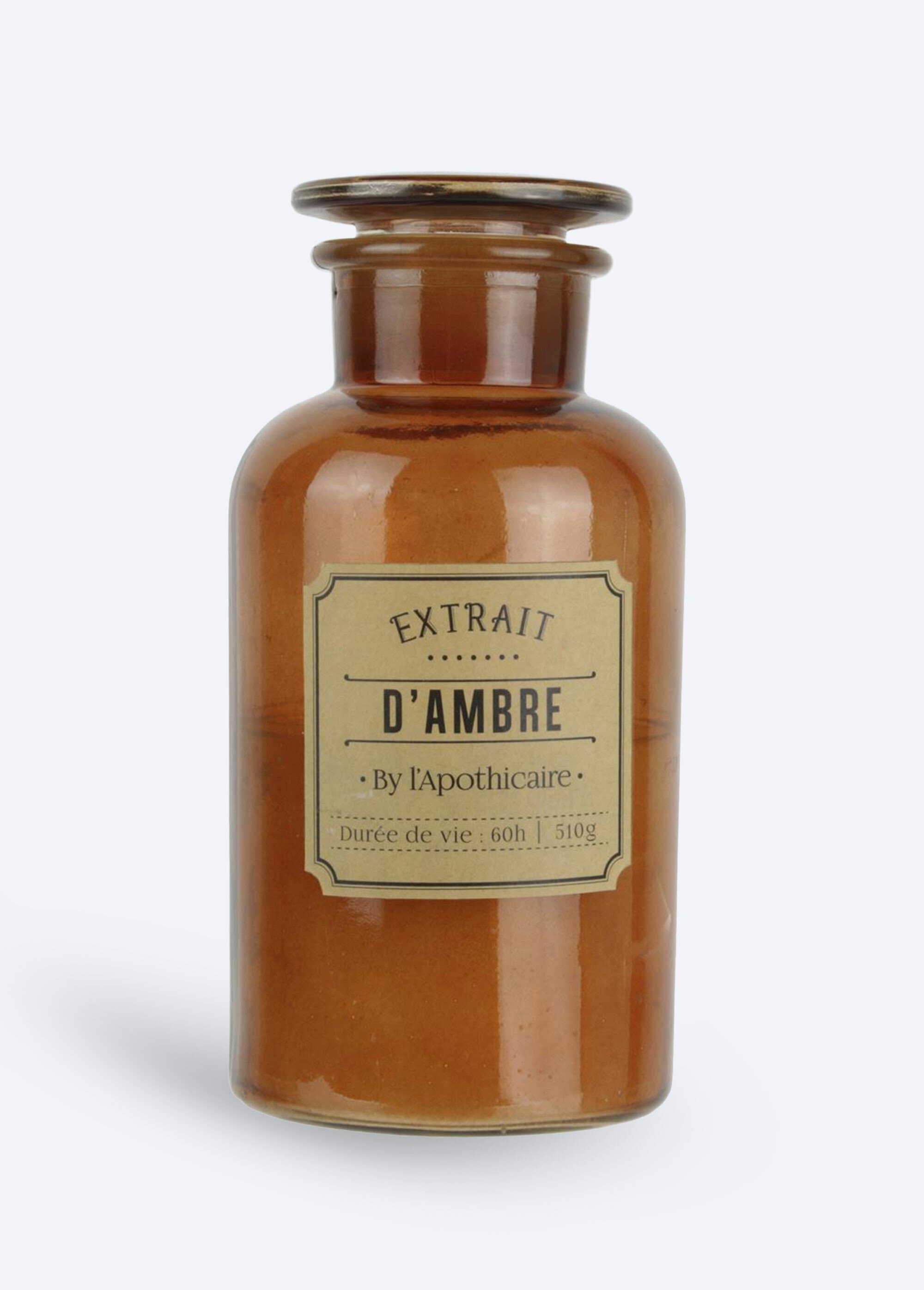 Bougie verre teinté rétro parfumée, 21cm Marron CMP-BO5168 FA1