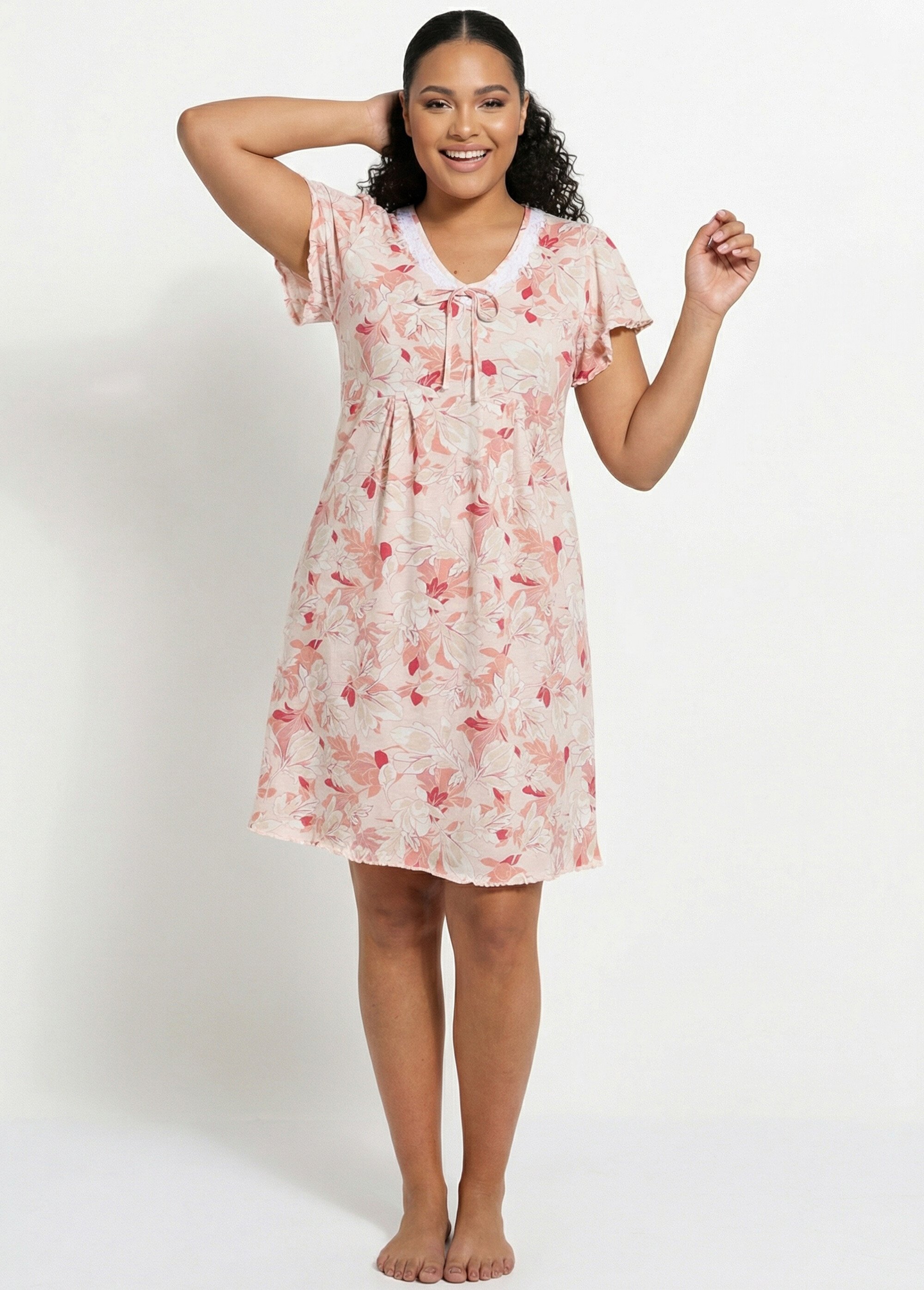 Chemise de nuit coton dentelle