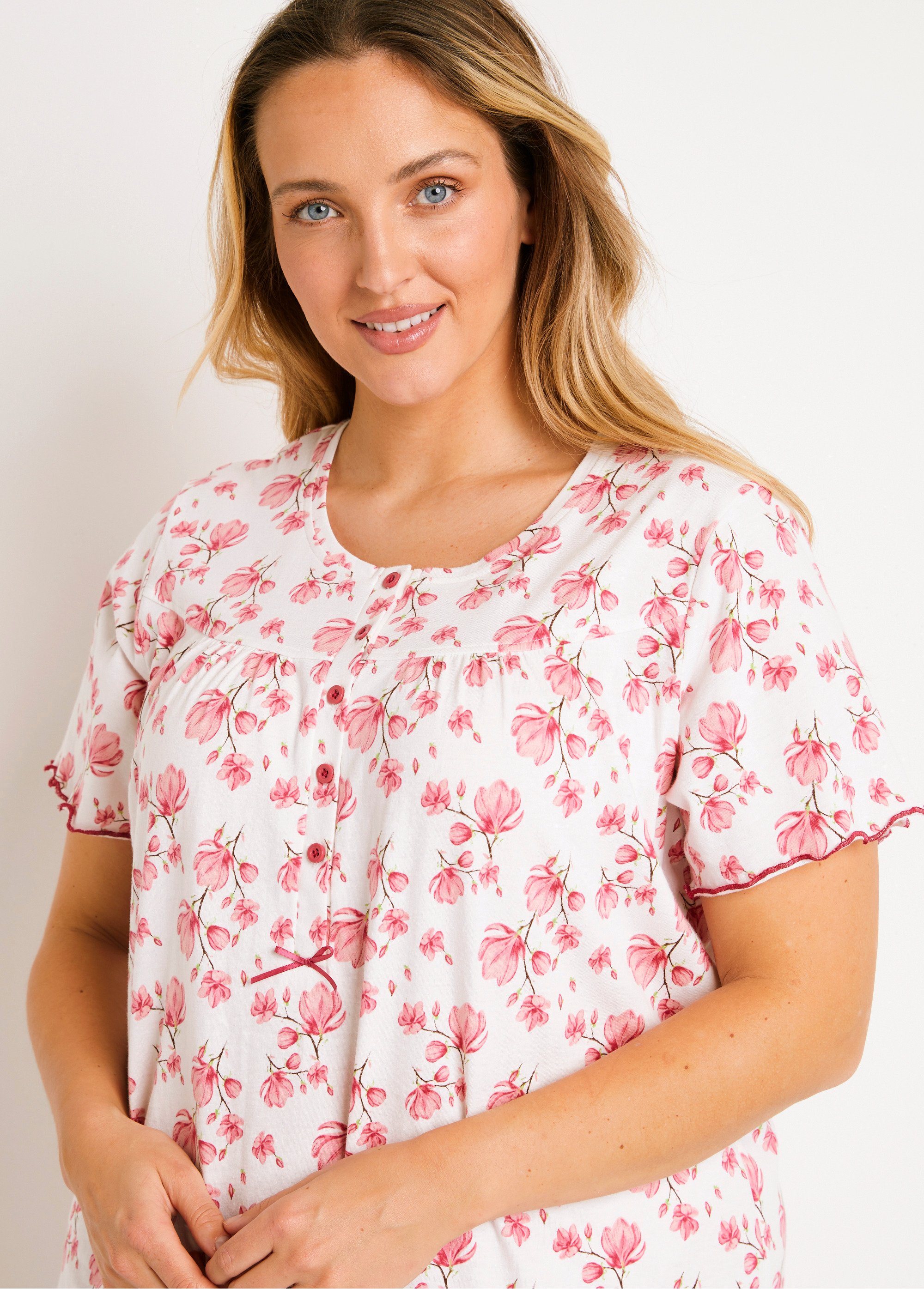 Chemise fleurie manche courte sale