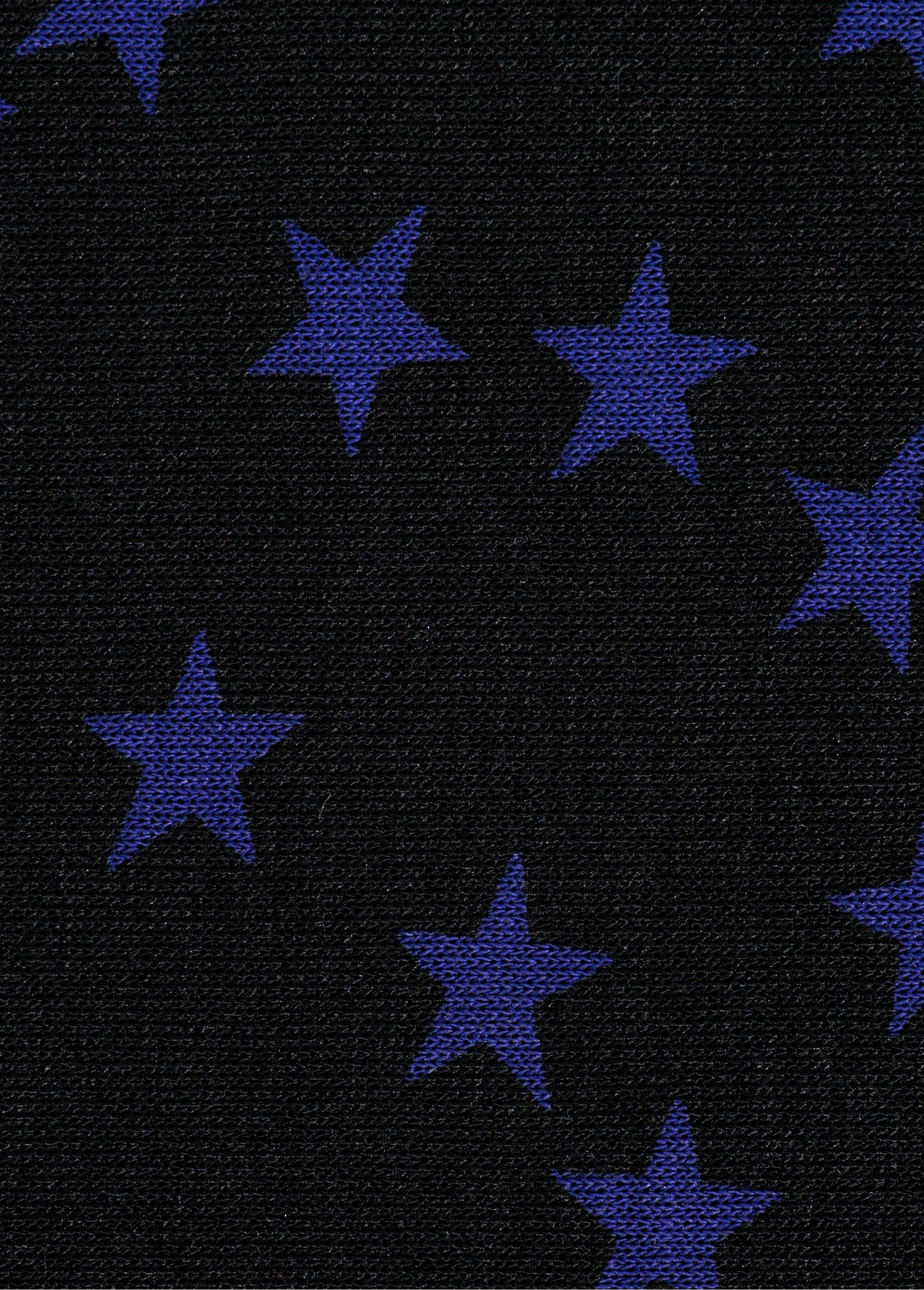 Coupon tissu habillement jersey, étoiles NOIR COT128299 DE2