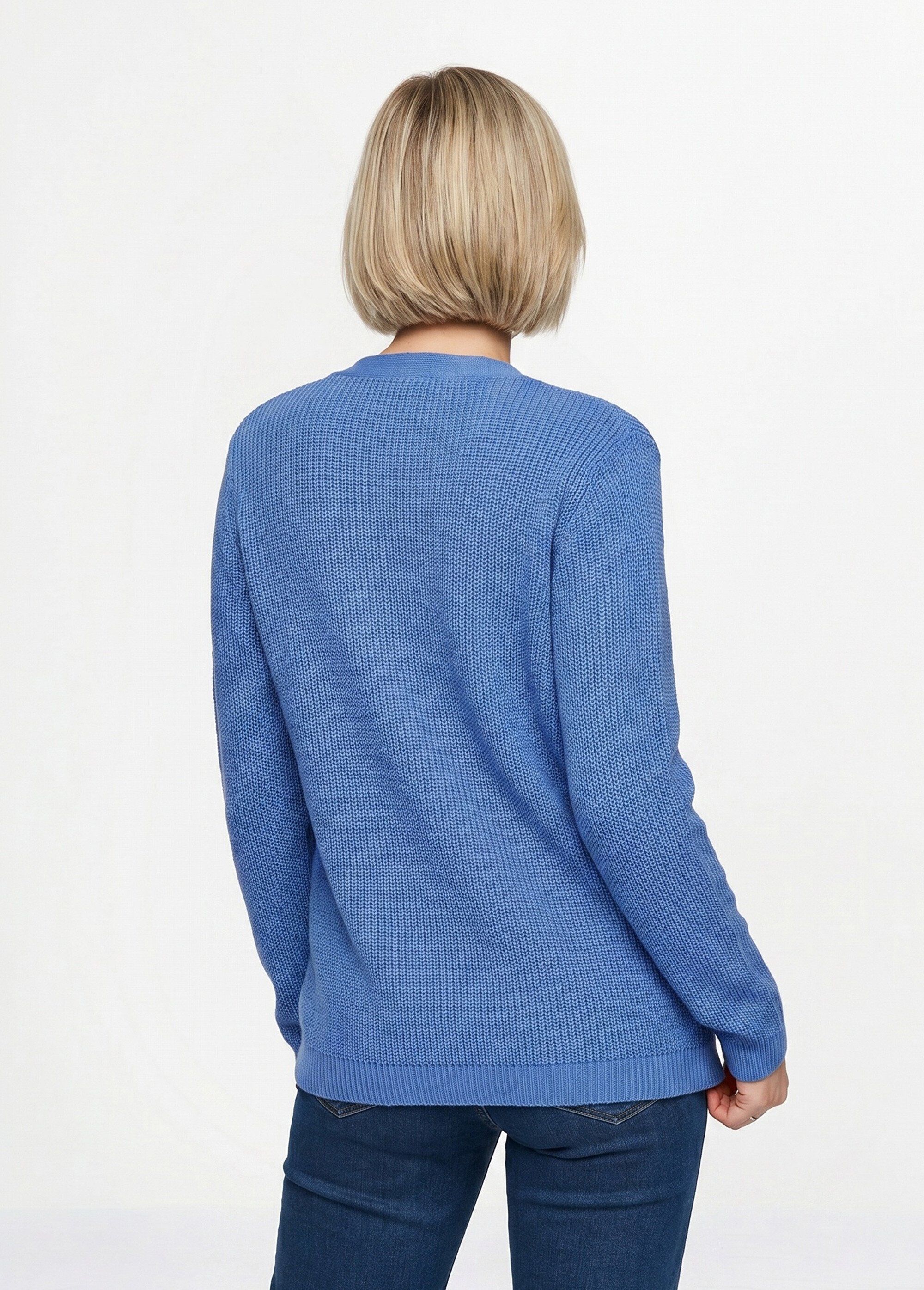 Gilet long boutonné brillant manches longues