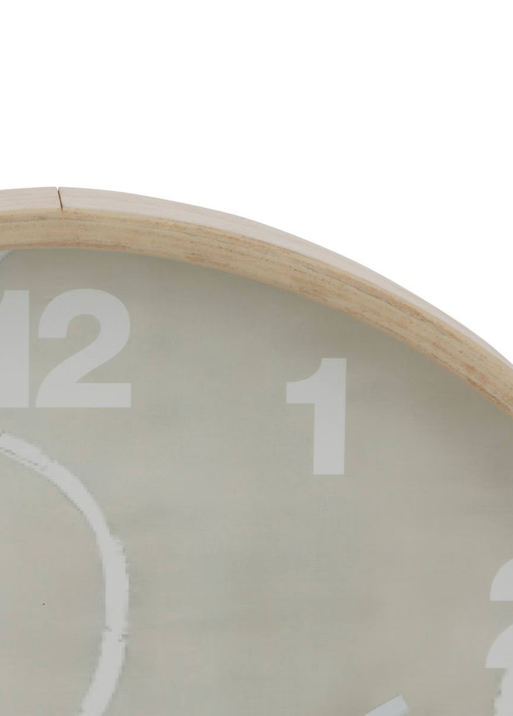 Horloge motif abstrait cadre aspect bois