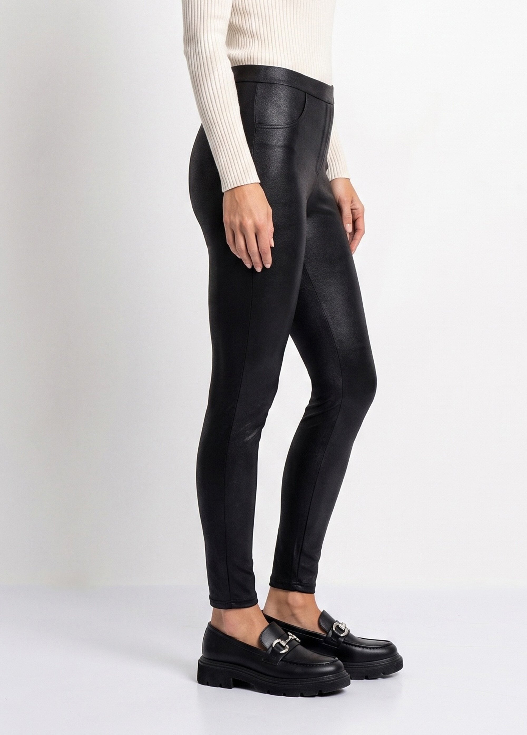 Legging effet pantalon Femme Noir NATHALIE DR1