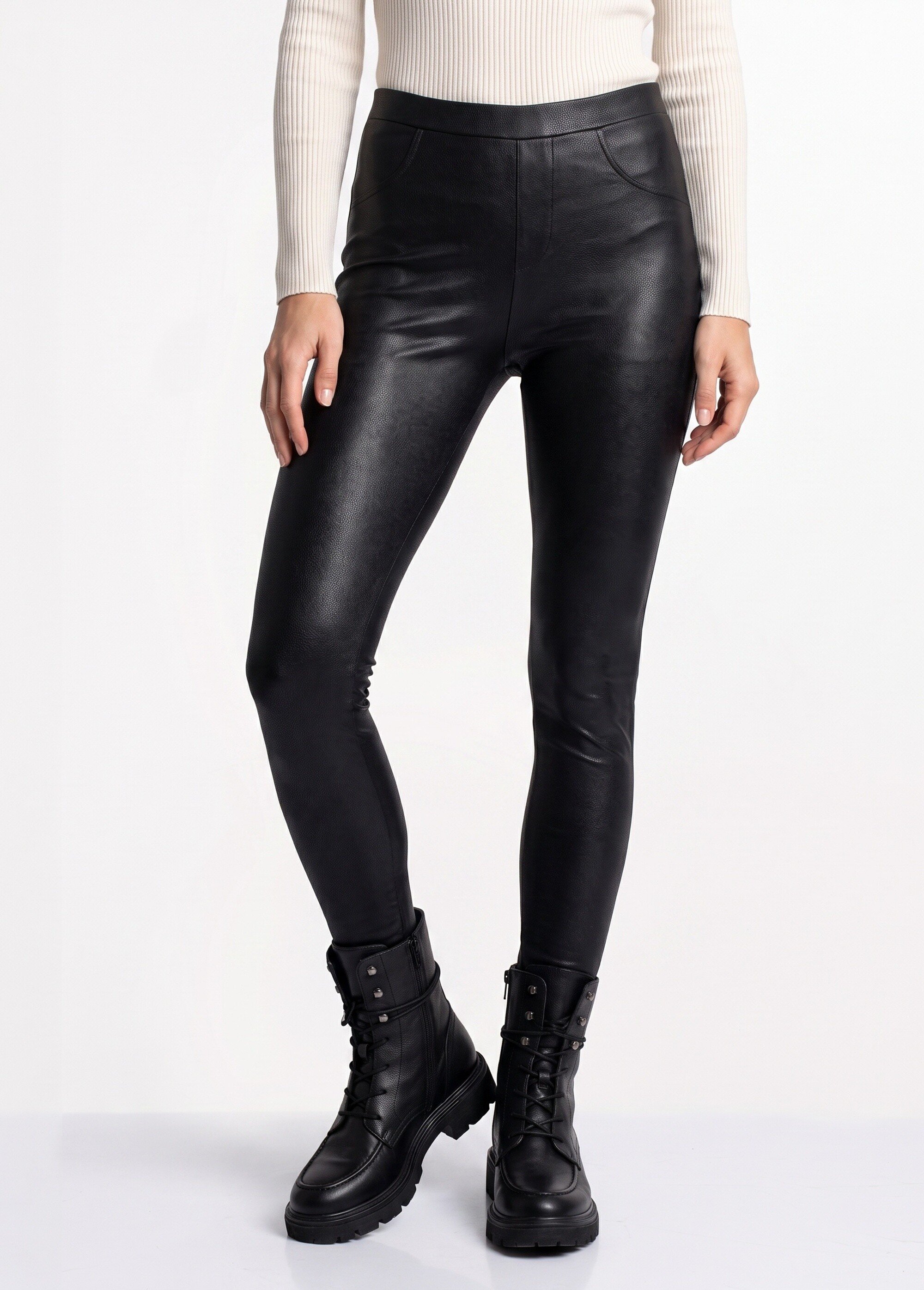 Legging effet pantalon Femme Noir NATHALIE FA1
