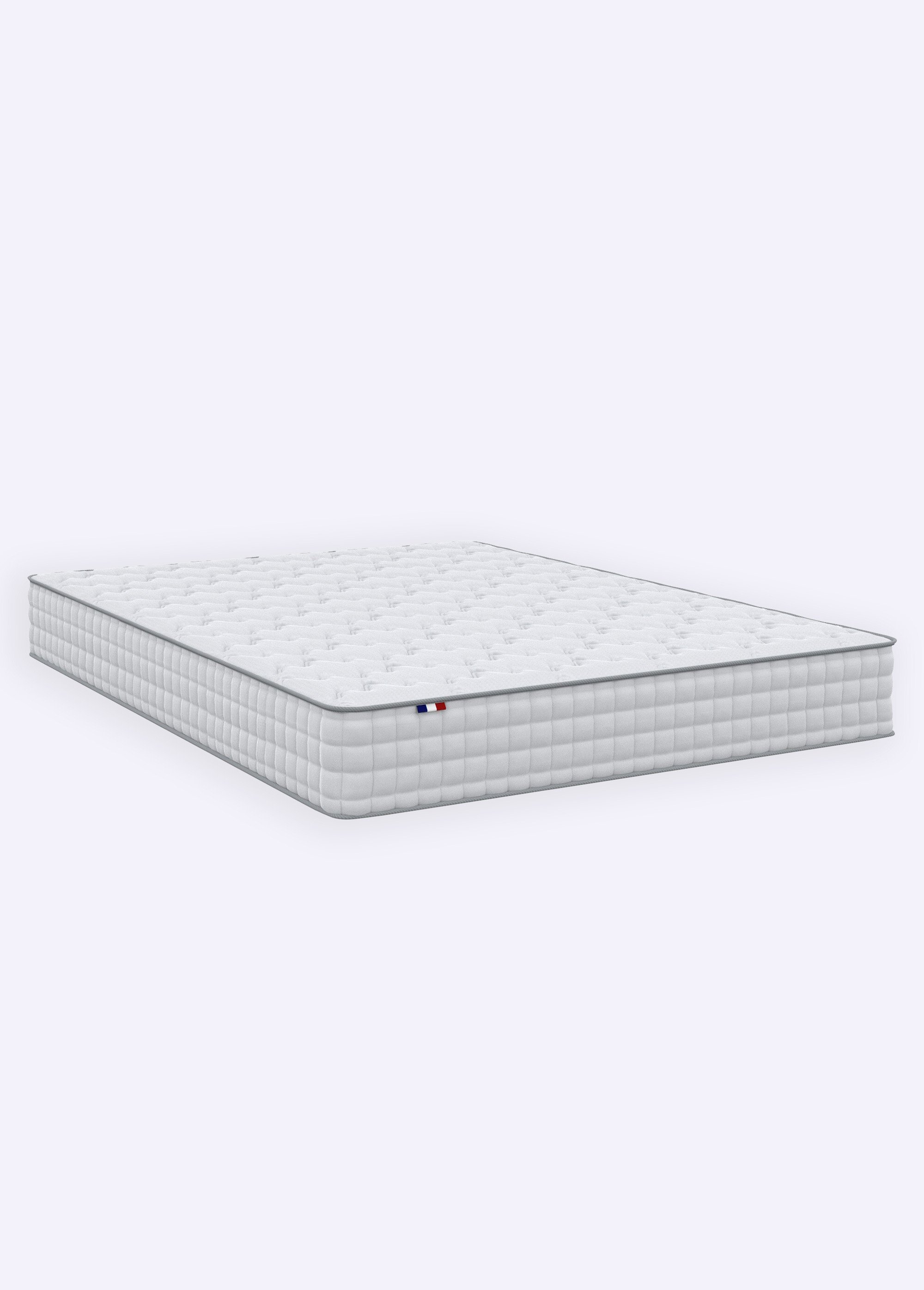 Matelas ferme à ressorts 5 zones, haut. 19/20cm BLANC AFI-RAVELIE FA1