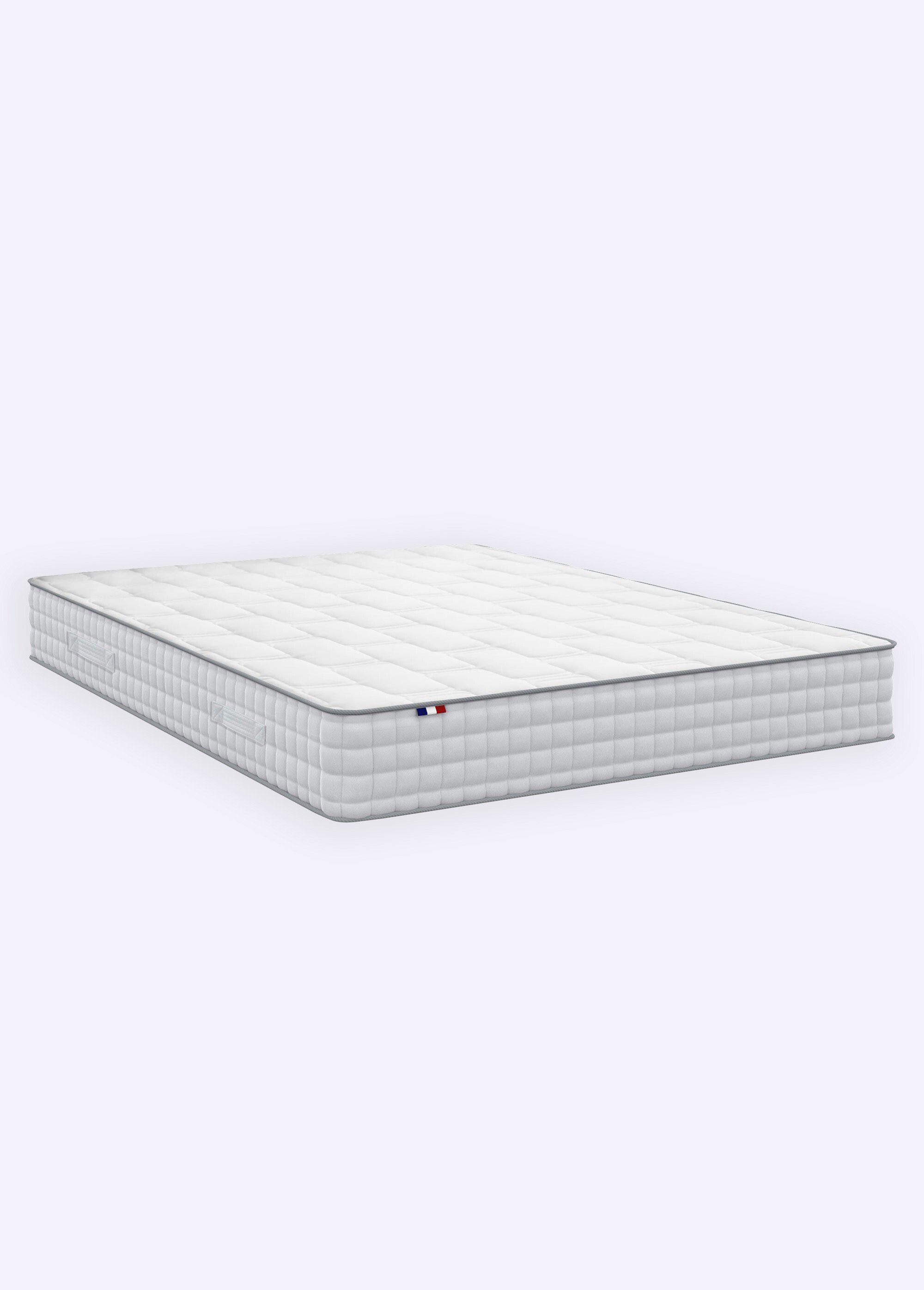 Matelas ferme à ressorts 7 zones, haut. 24cm BLANC AFI-RENONCULE FA1
