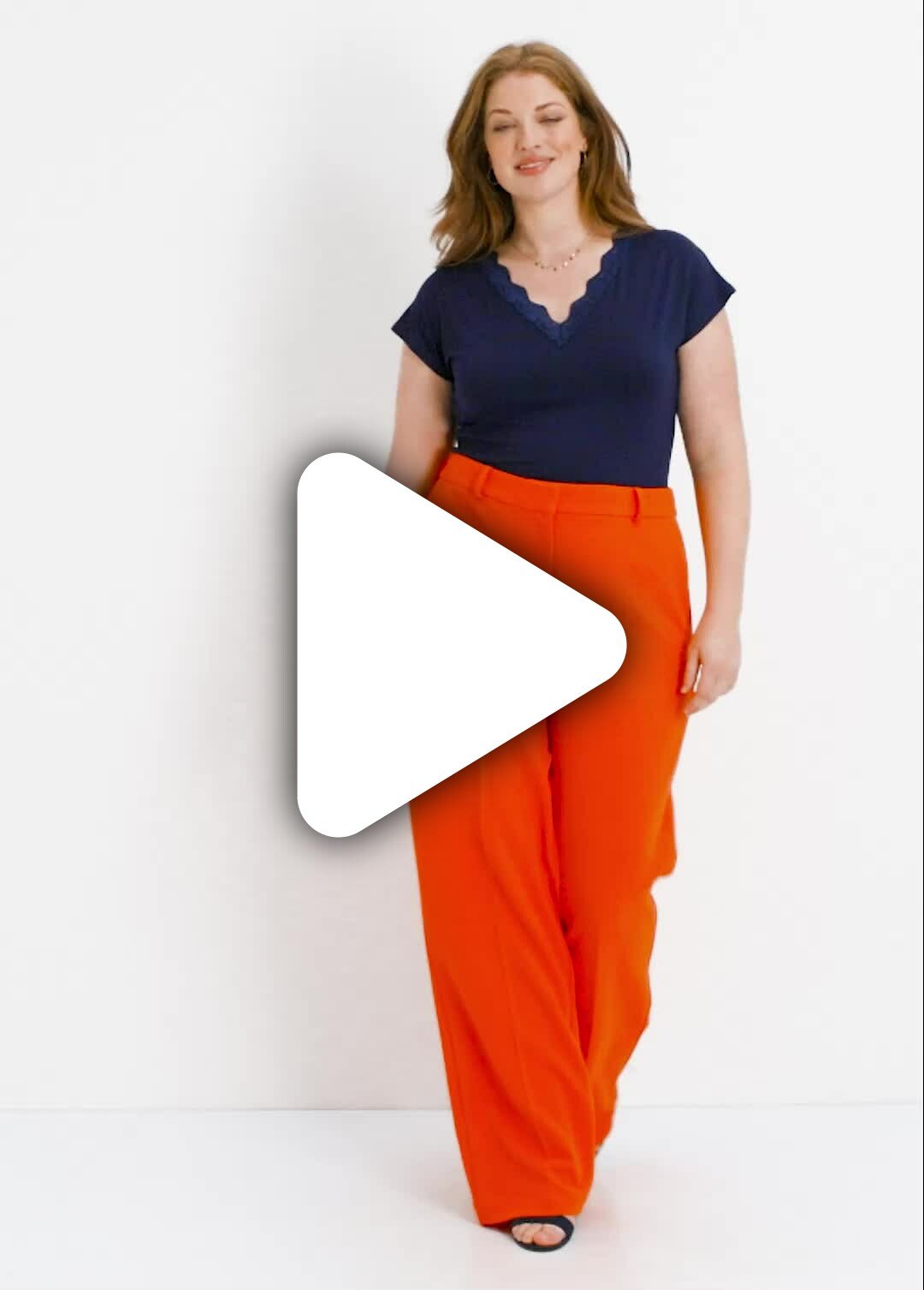 Pantalon évasé Fashionnova Orange Rouille - Taille M (12), Fond Cloche, Neuf Avec étiquettes