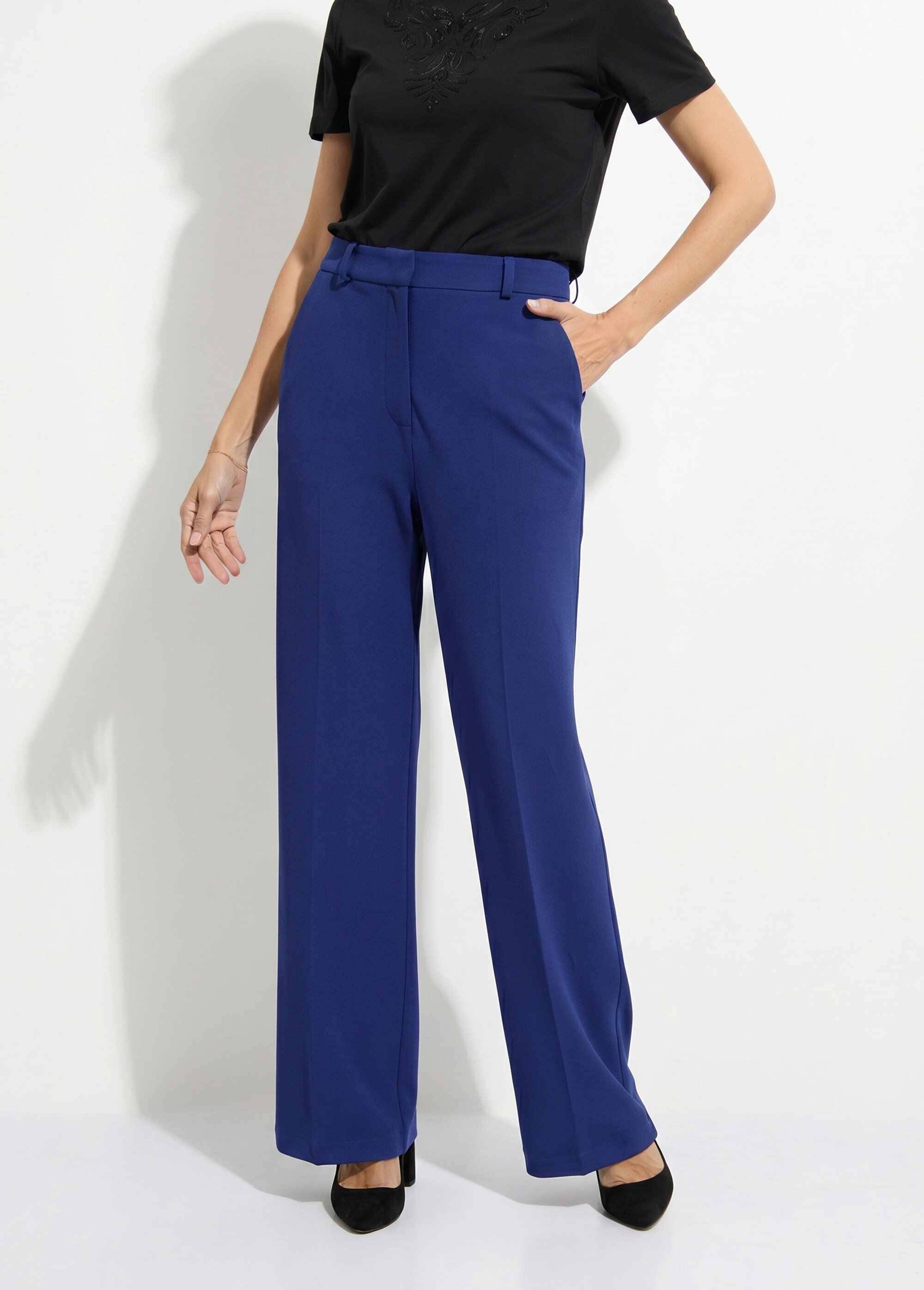 Pantalon fluide large Femme Bleu NEBULE FA1