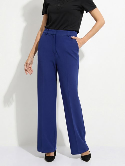 Pantalon fluide large Femme Bleu NEBULE FA1