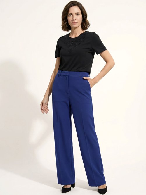 Pantalon fluide large Femme Bleu NEBULE MV1