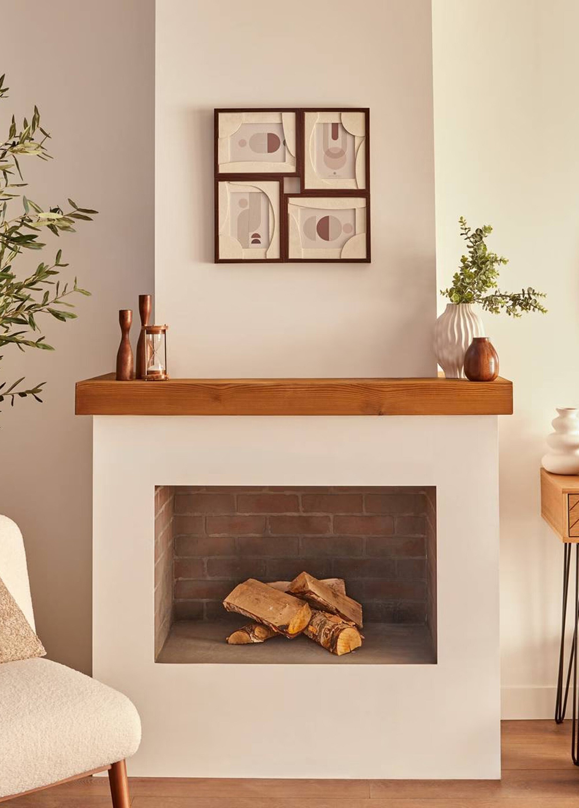 Pêle mêle carré bois, 4 cadres photos Marron JJA-212935 SI1